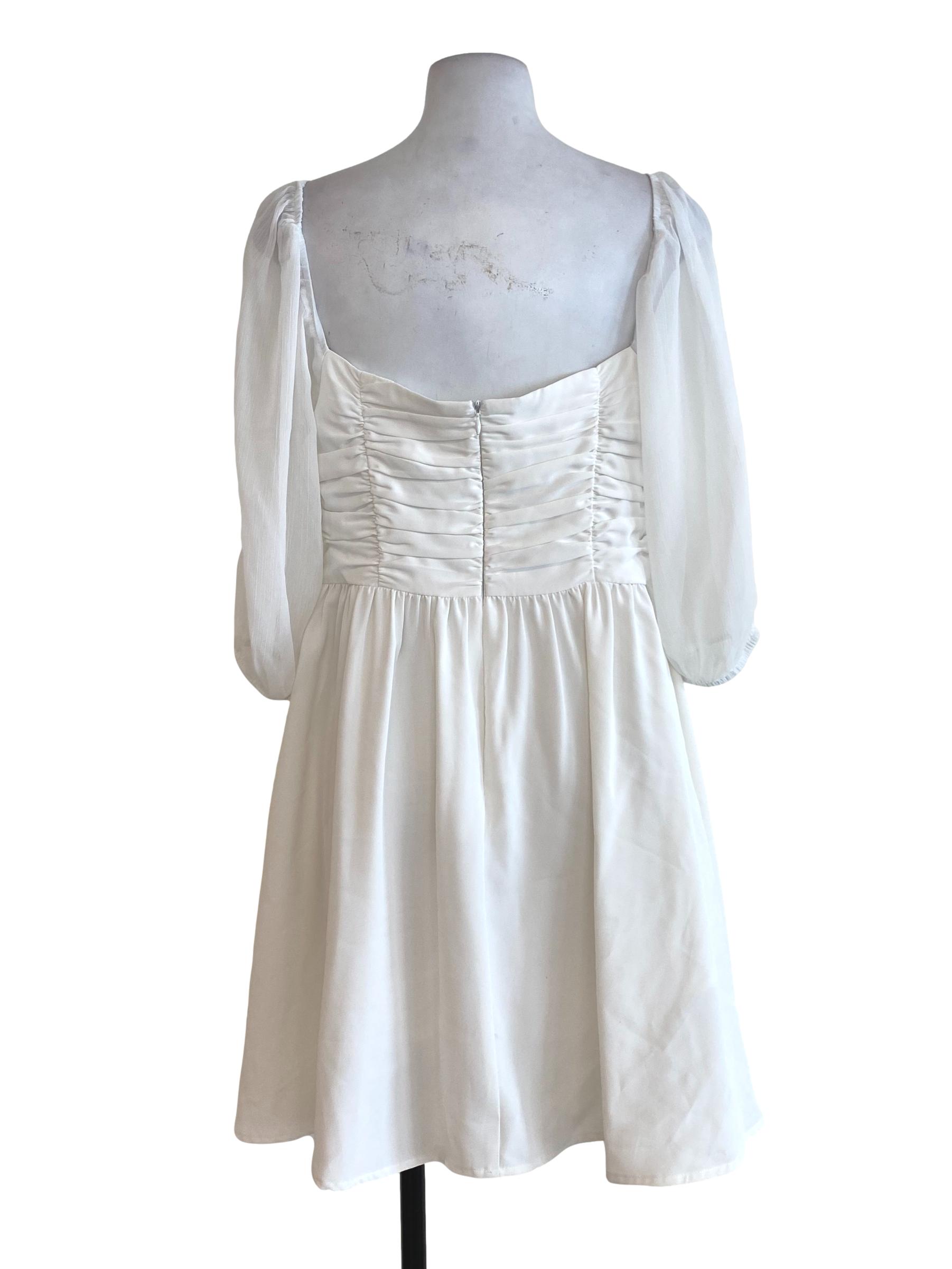 White Pleated Rompers