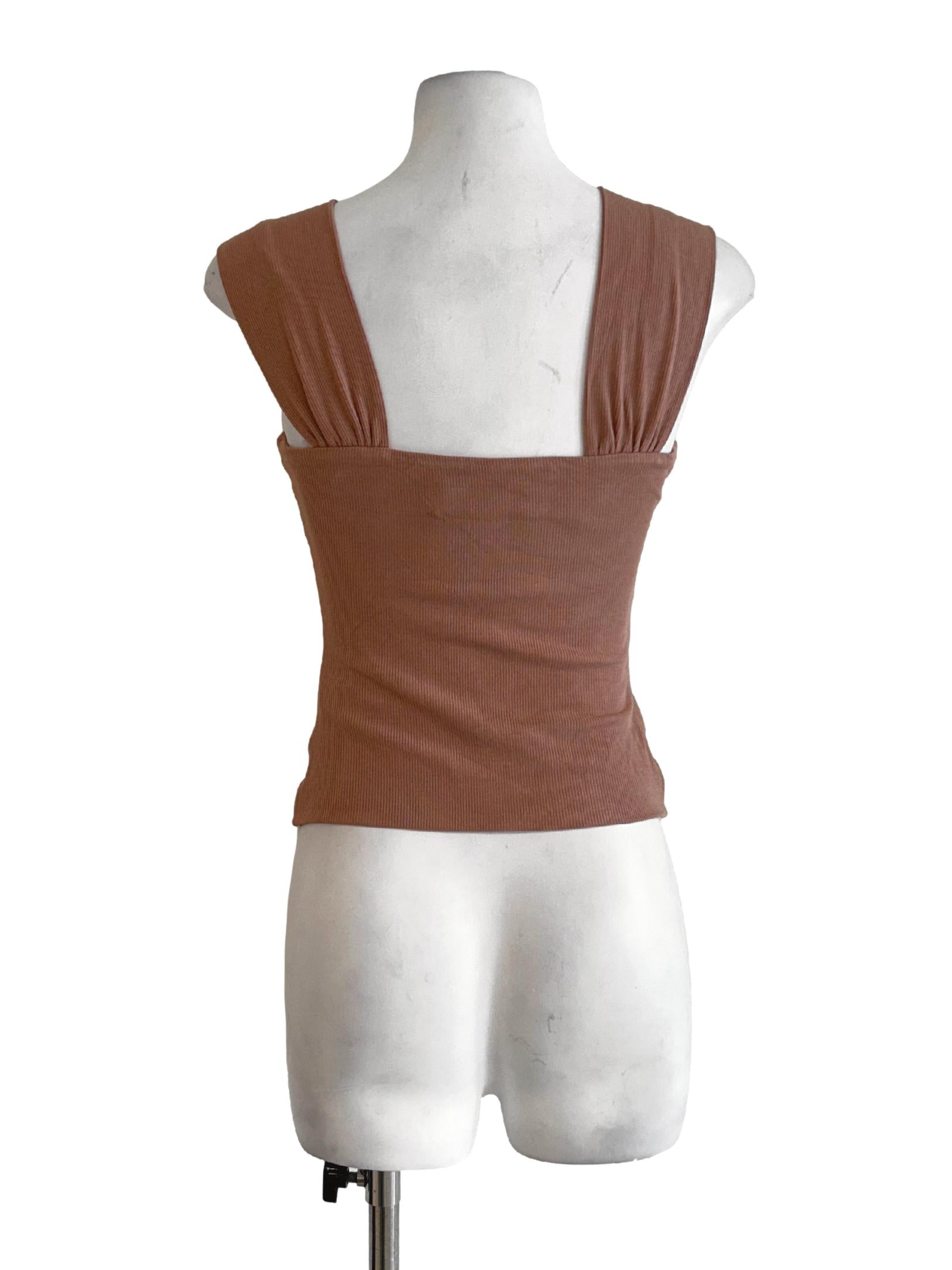Squash Orange Padded Rib Top