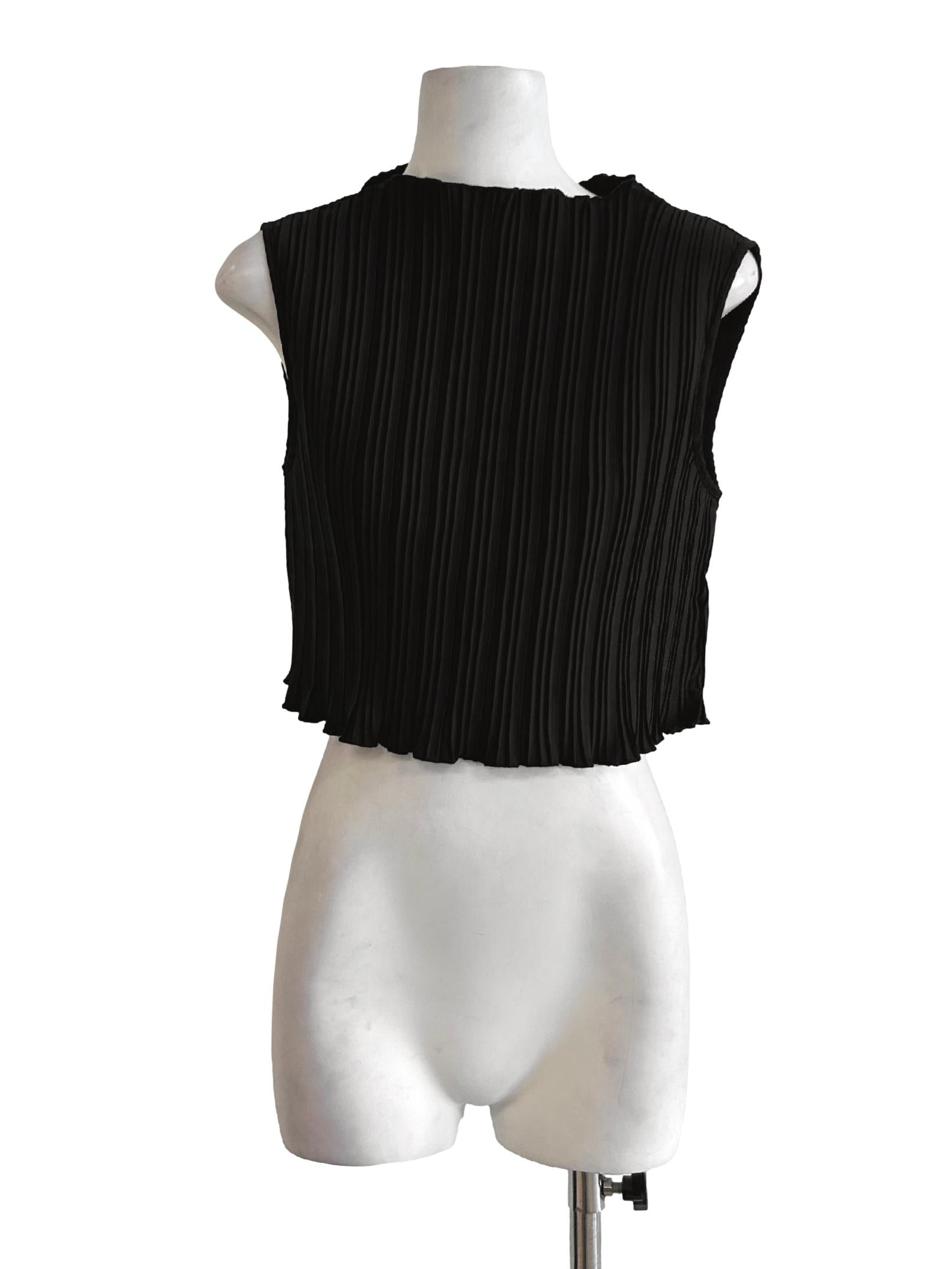 Soft Black Crinkle Top LB