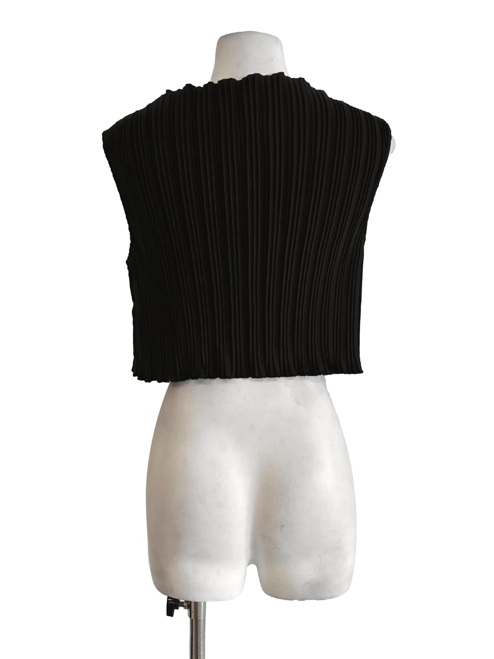 Soft Black Crinkle Top LB