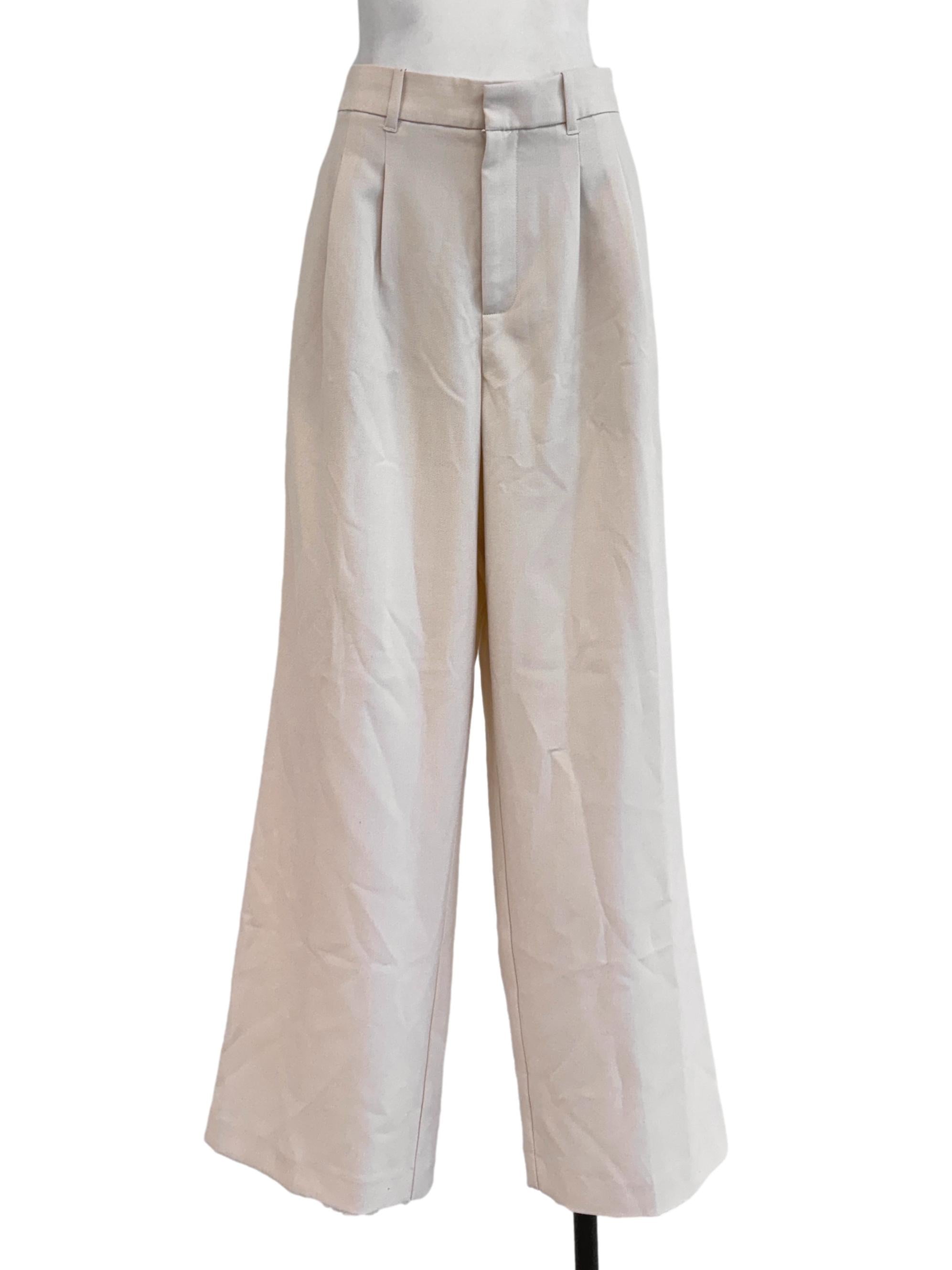 Beige Wide Long Pants LB