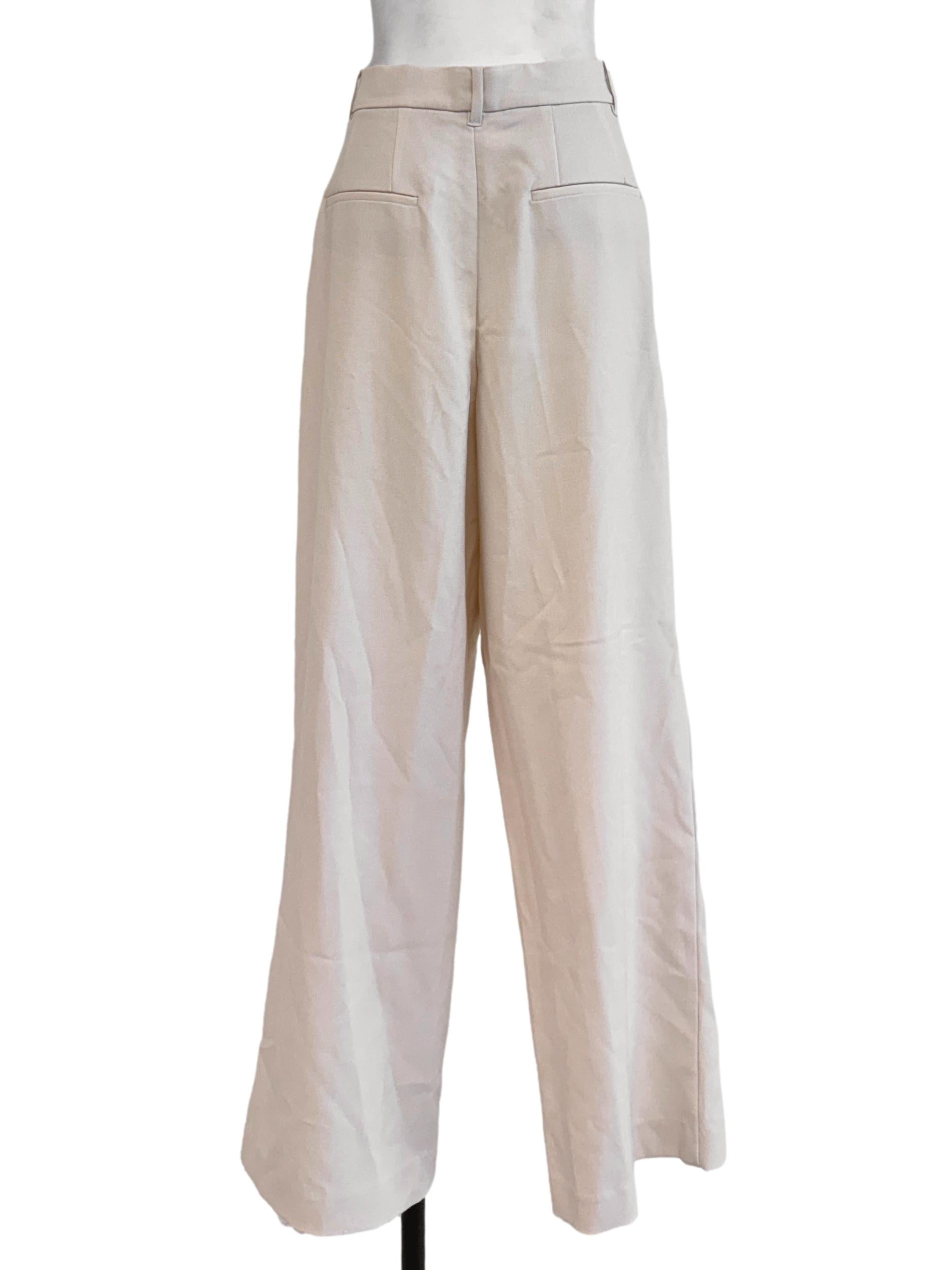 Beige Wide Long Pants LB