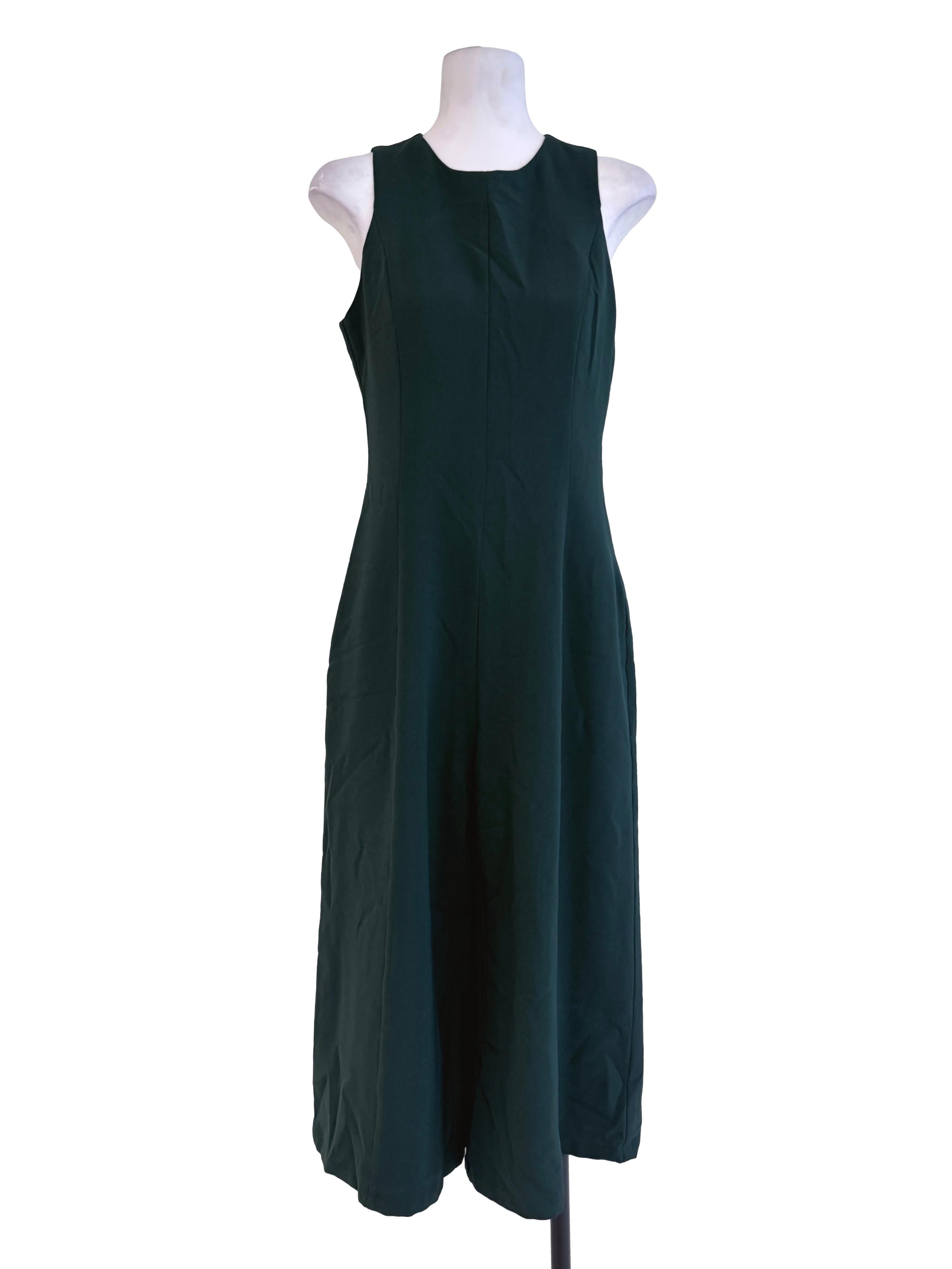 Dark Green Sleeveless Jumpsuits