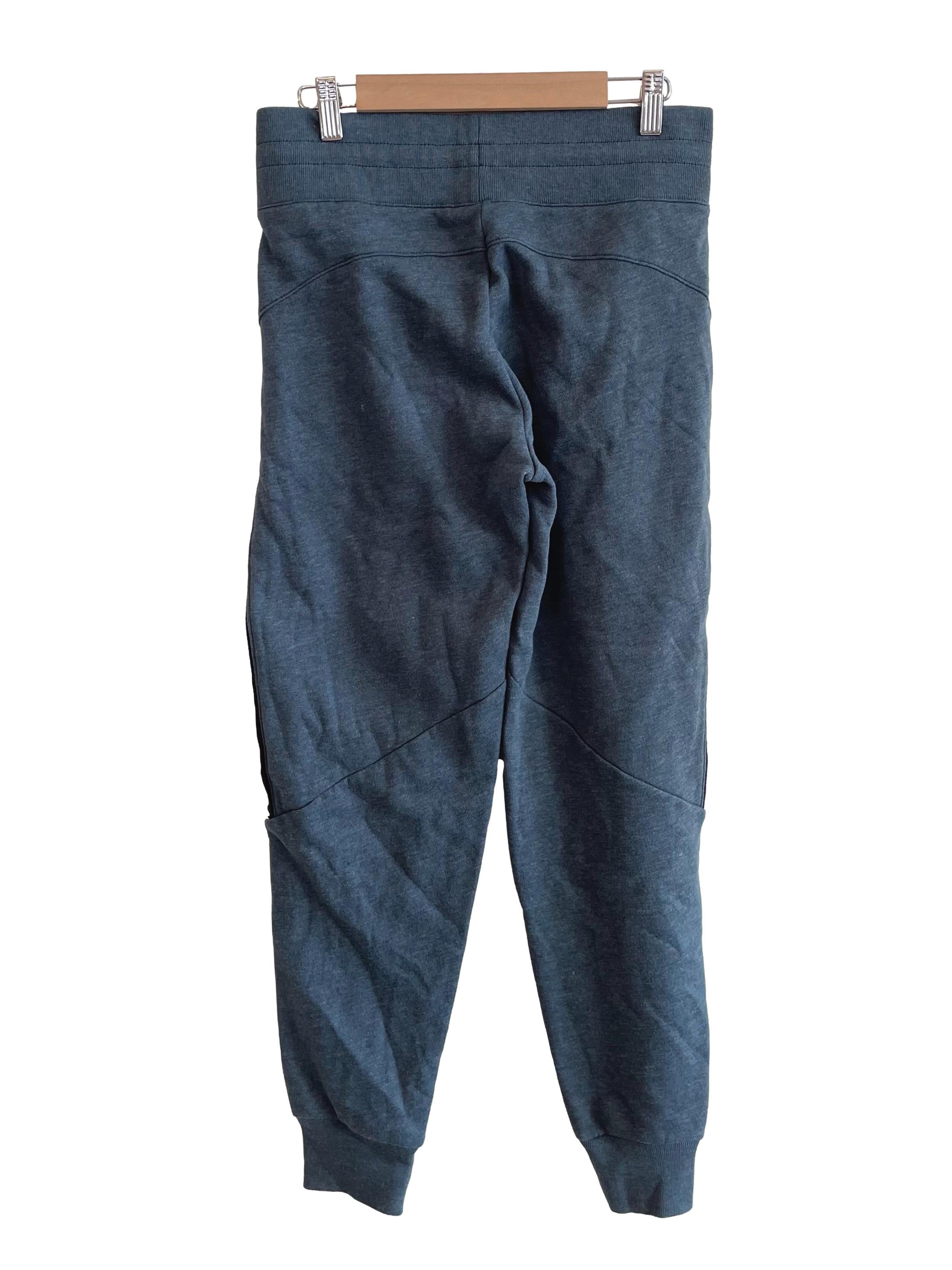 Stone Blue Text Sweatpants