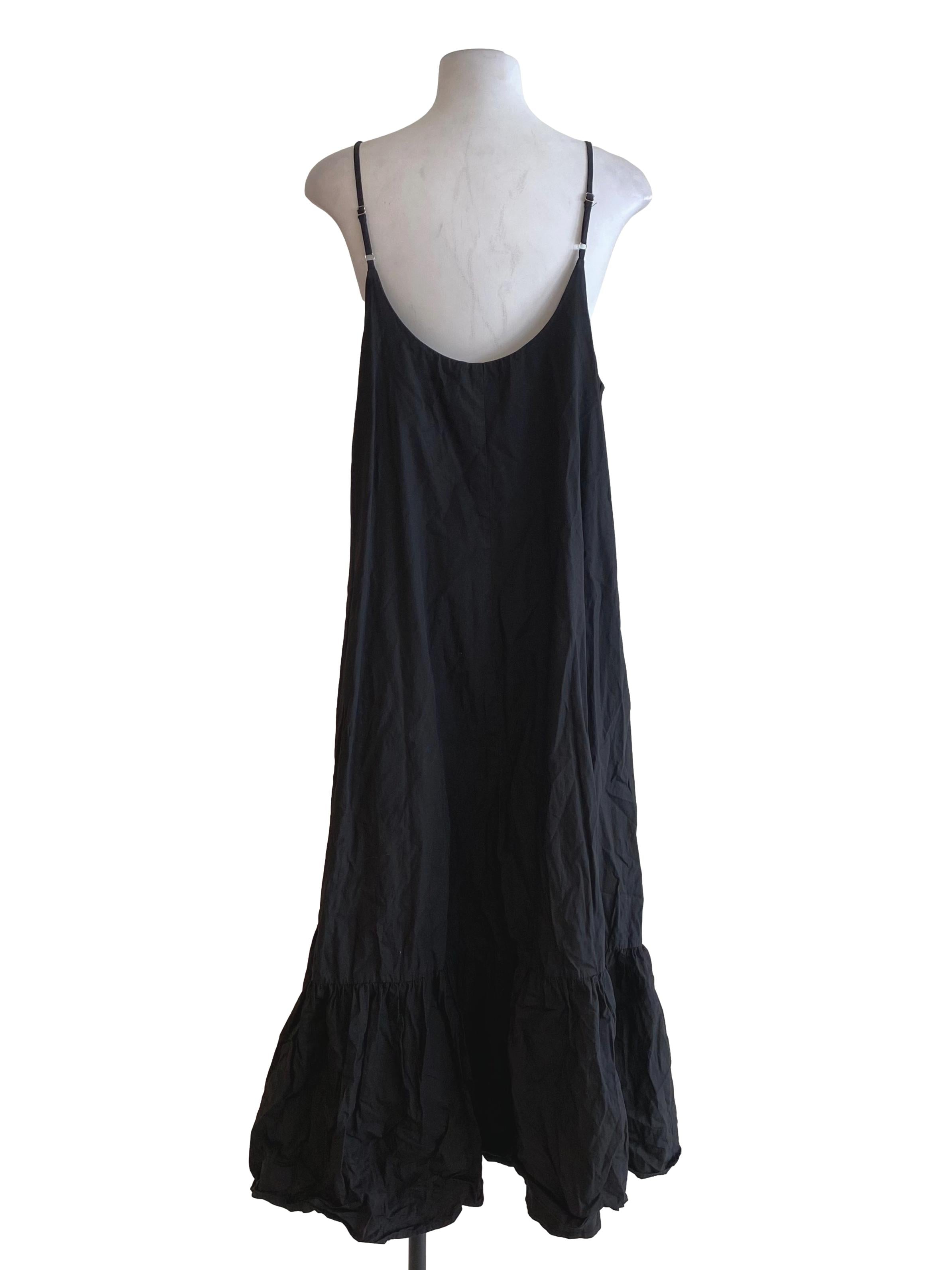 Raven Black Sleeveless Drop Waist Dress