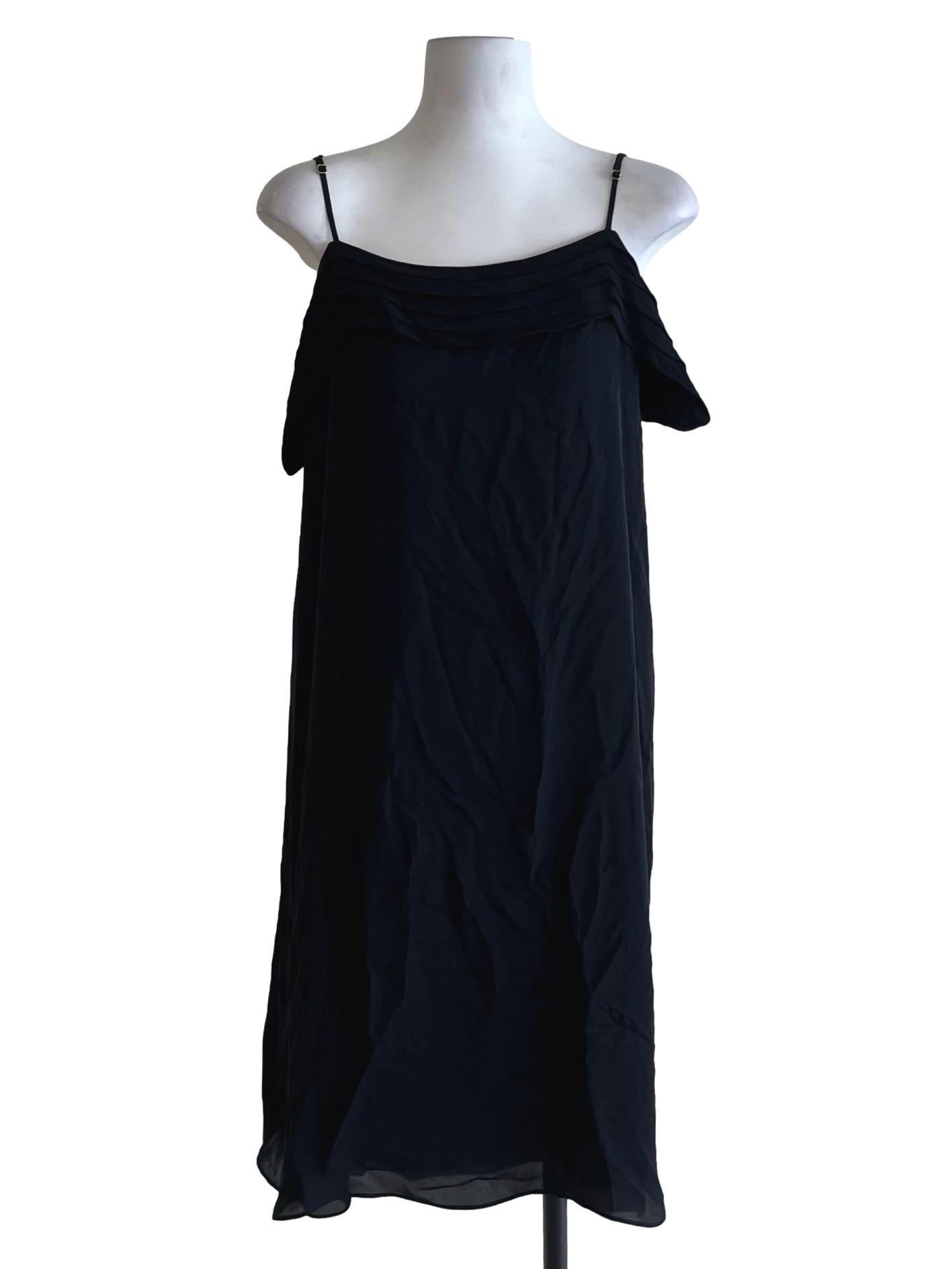 Black Spaghetti Strap Shift Dress