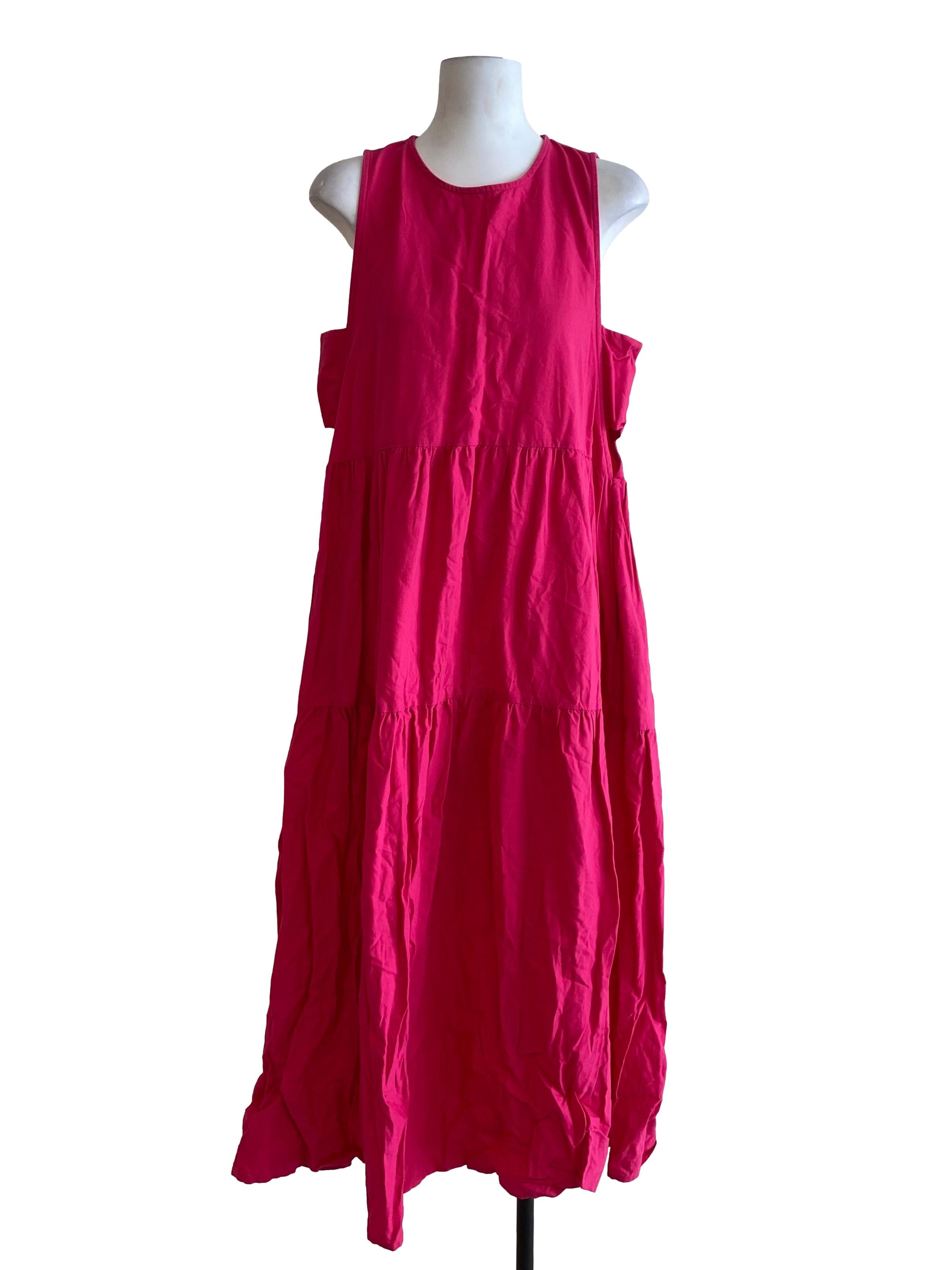 Hot Pink Tiered Dress