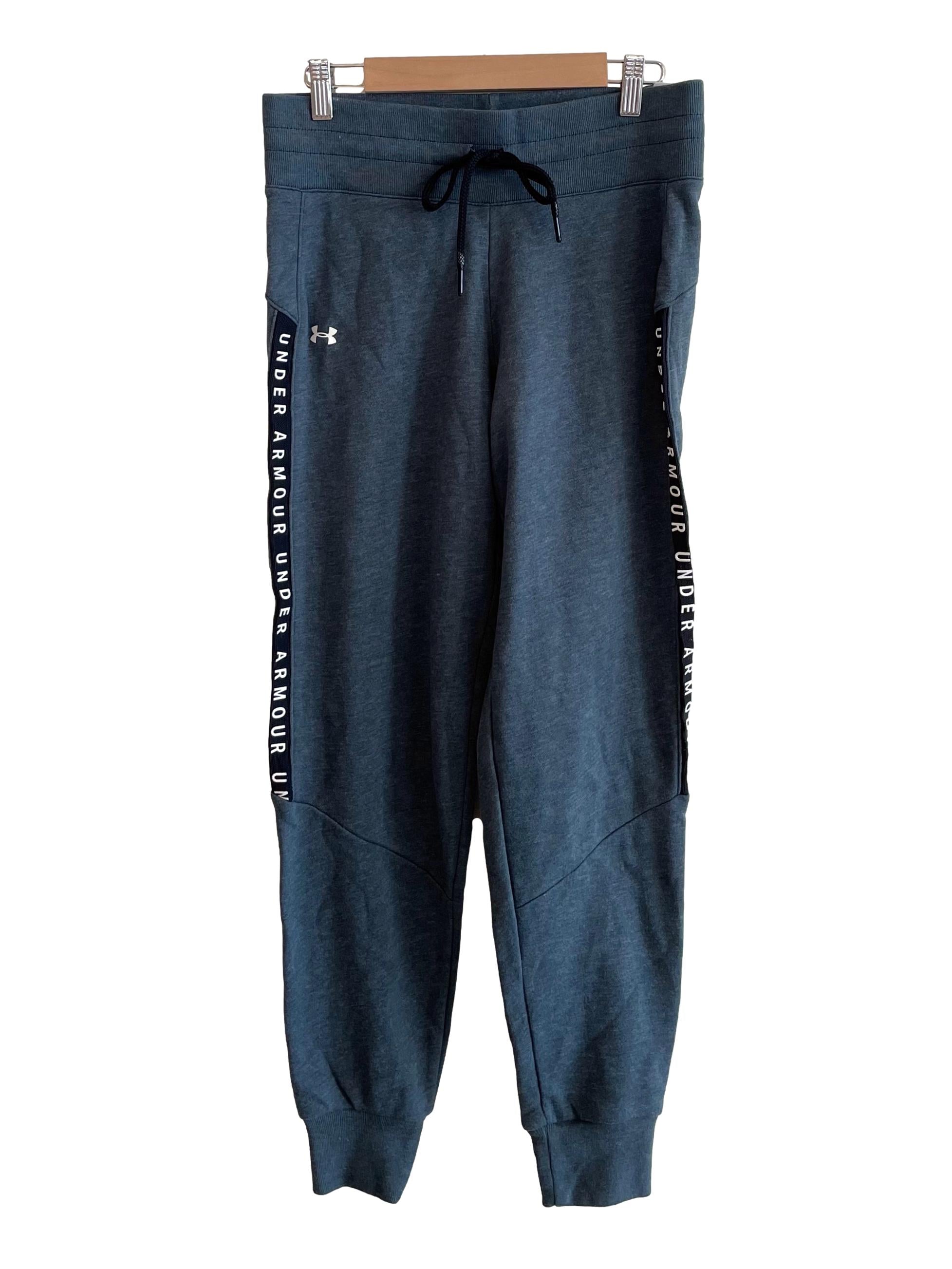 Stone Blue Text Sweatpants