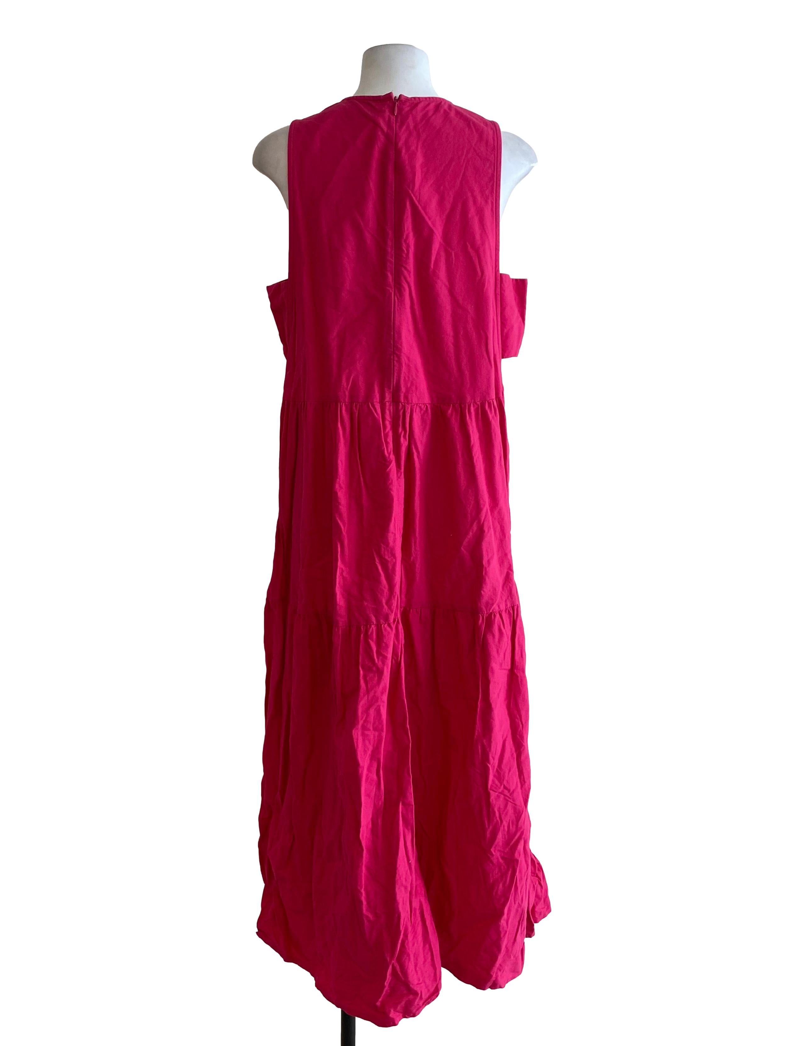 Hot Pink Tiered Dress