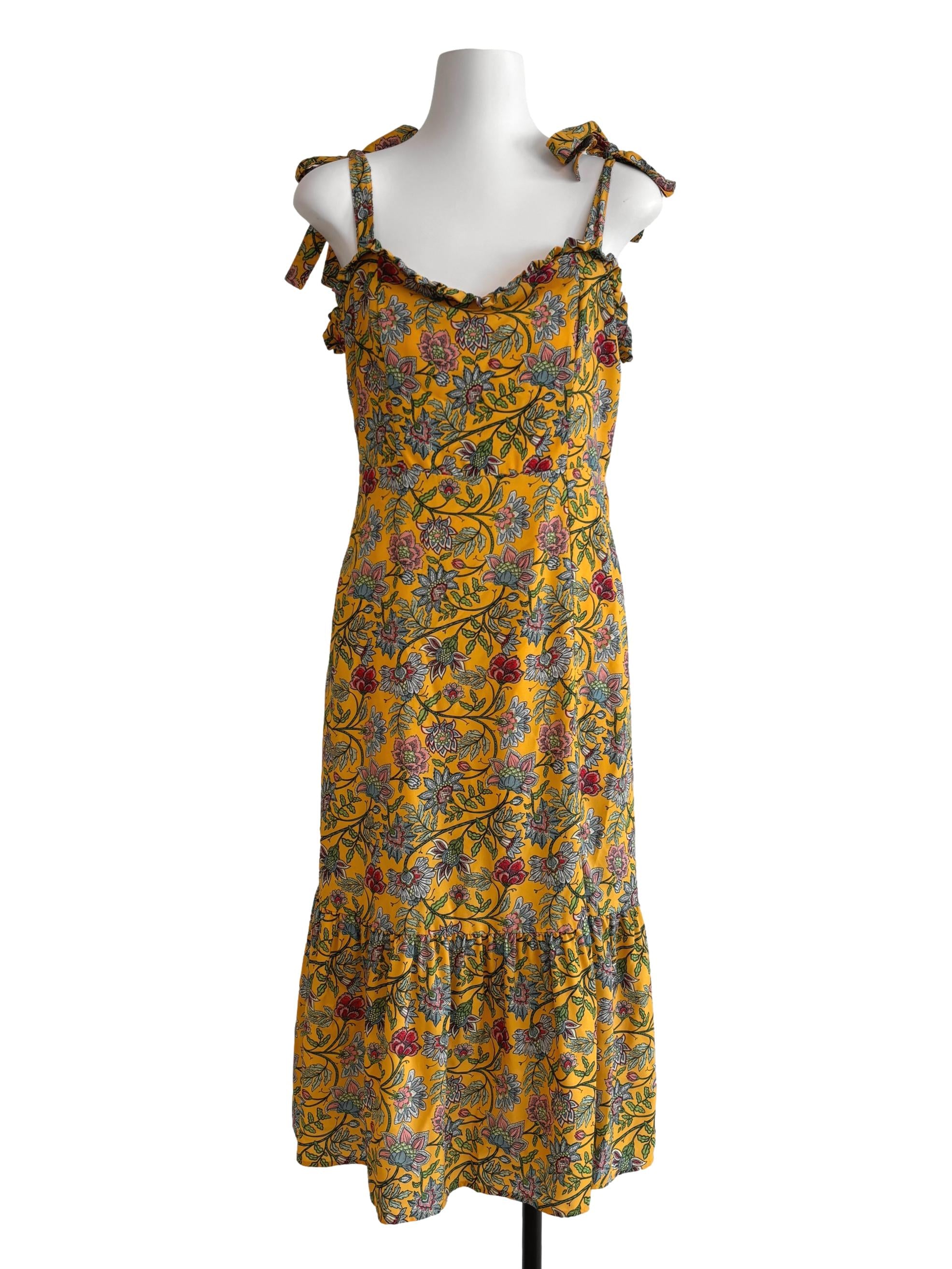 Dandelion Yellow Floral Sundress