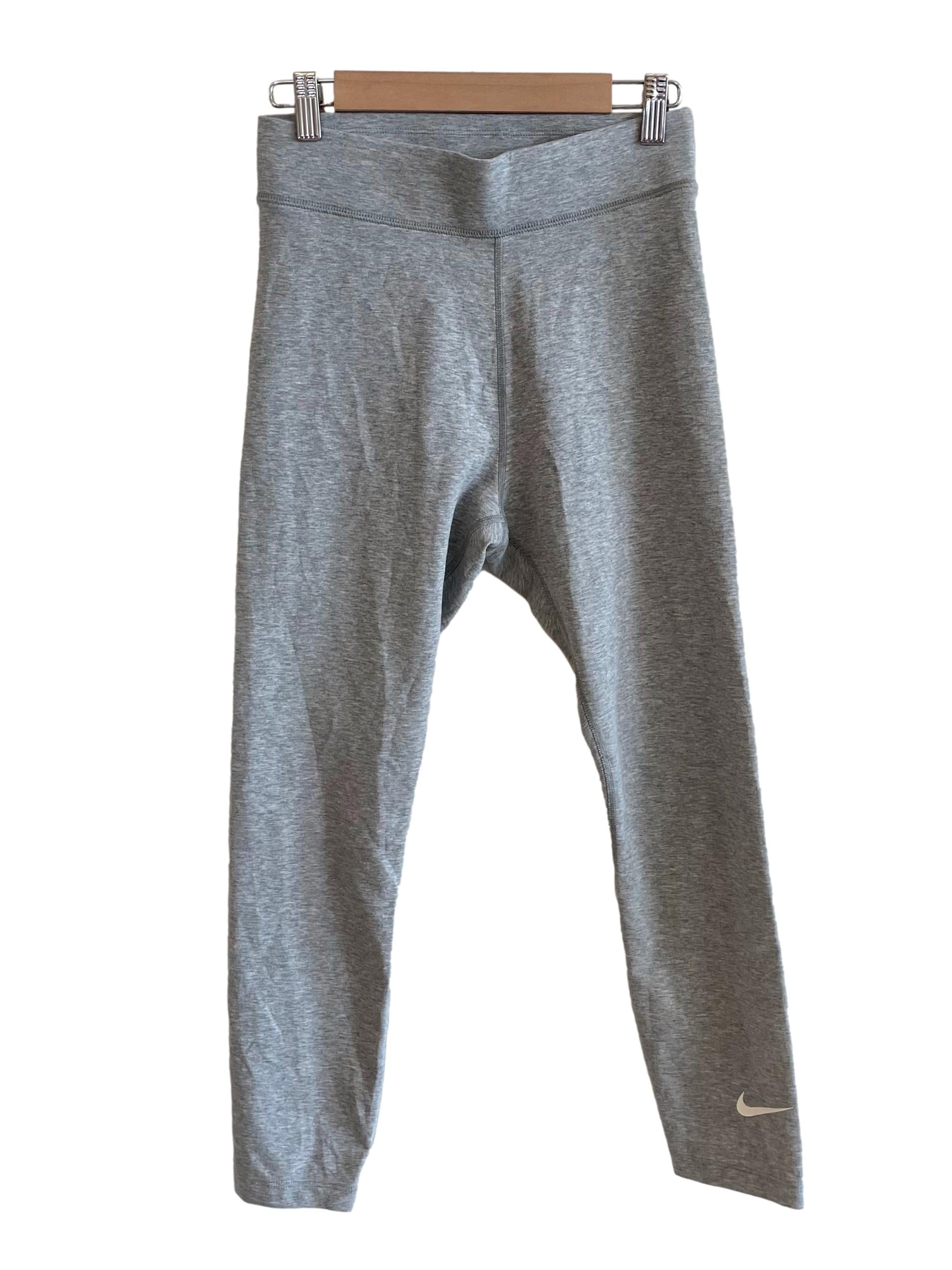 Light Grey Ankle Logo Leggings