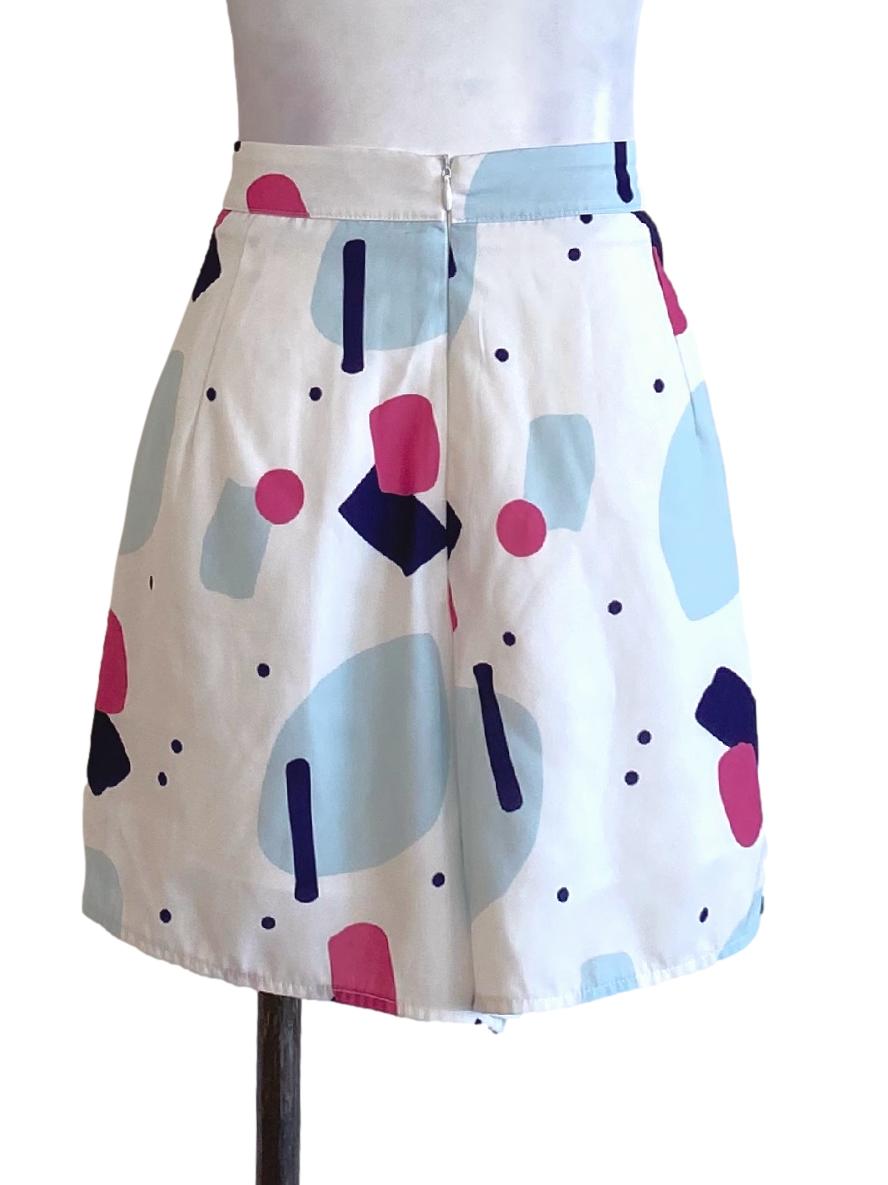 Soft White Paint Abstract Style Regular Loose Shorts TTR