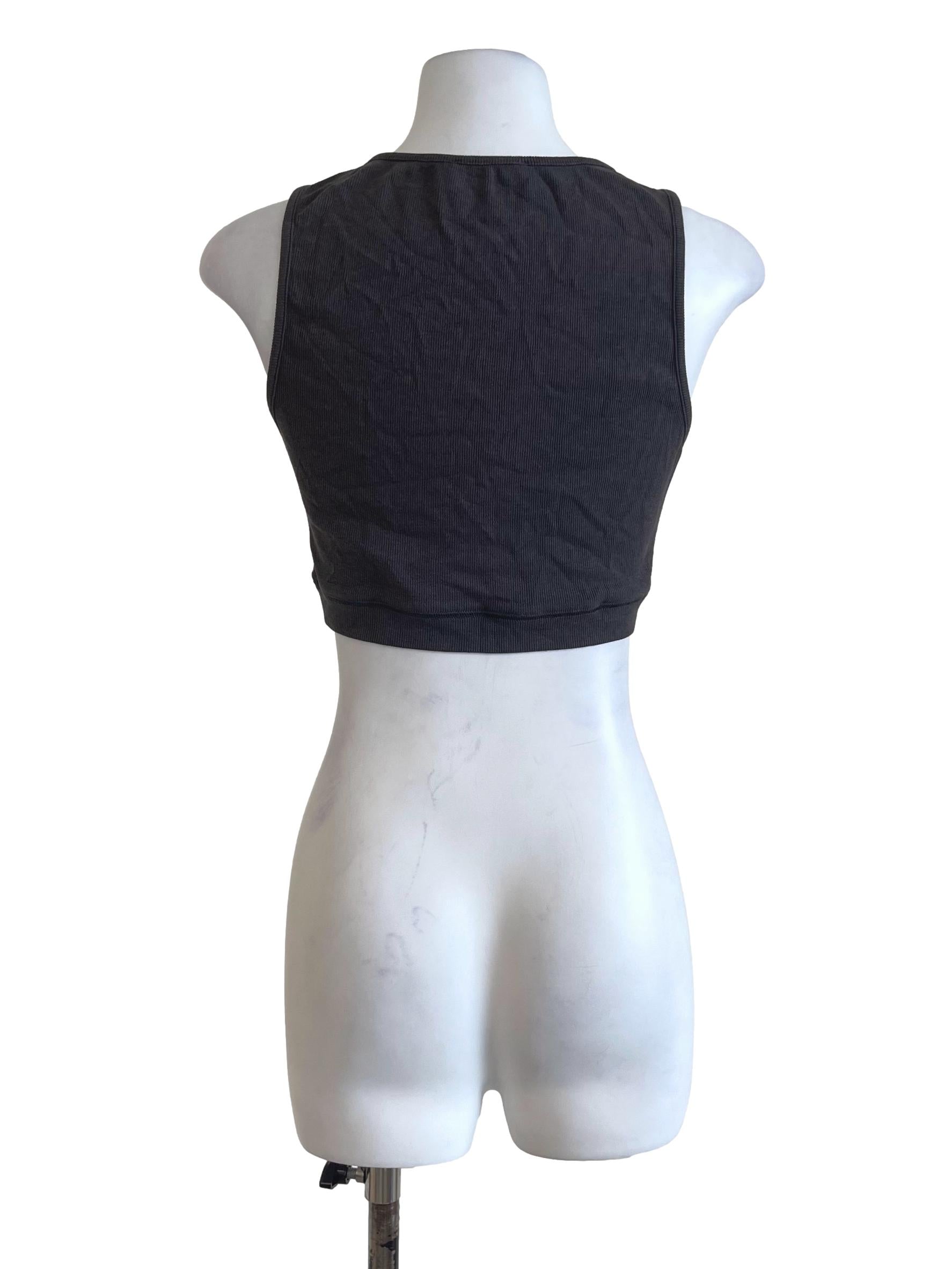 Dark Grey Classic Crop Top YHF