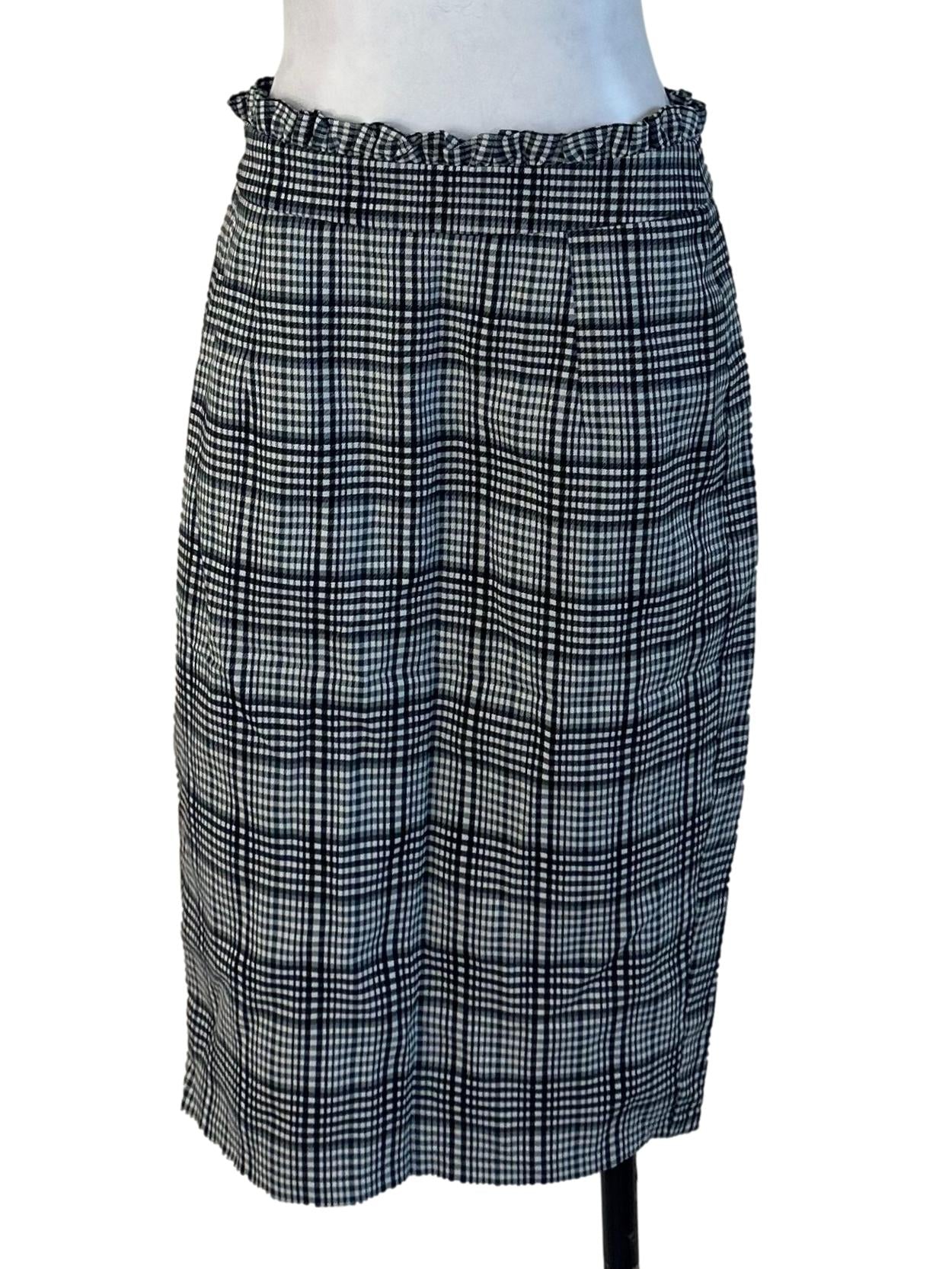 Dark Green Plaid pattern Skirt