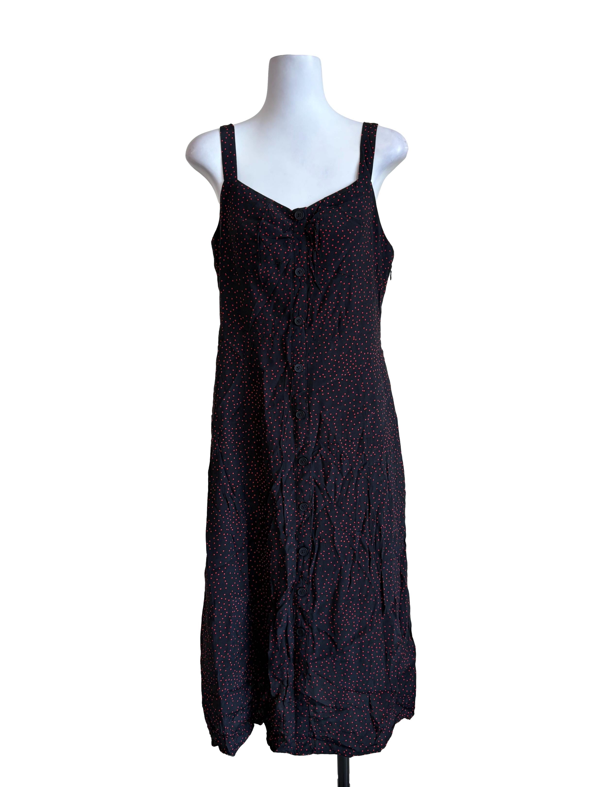 Black Dots Slip Dress