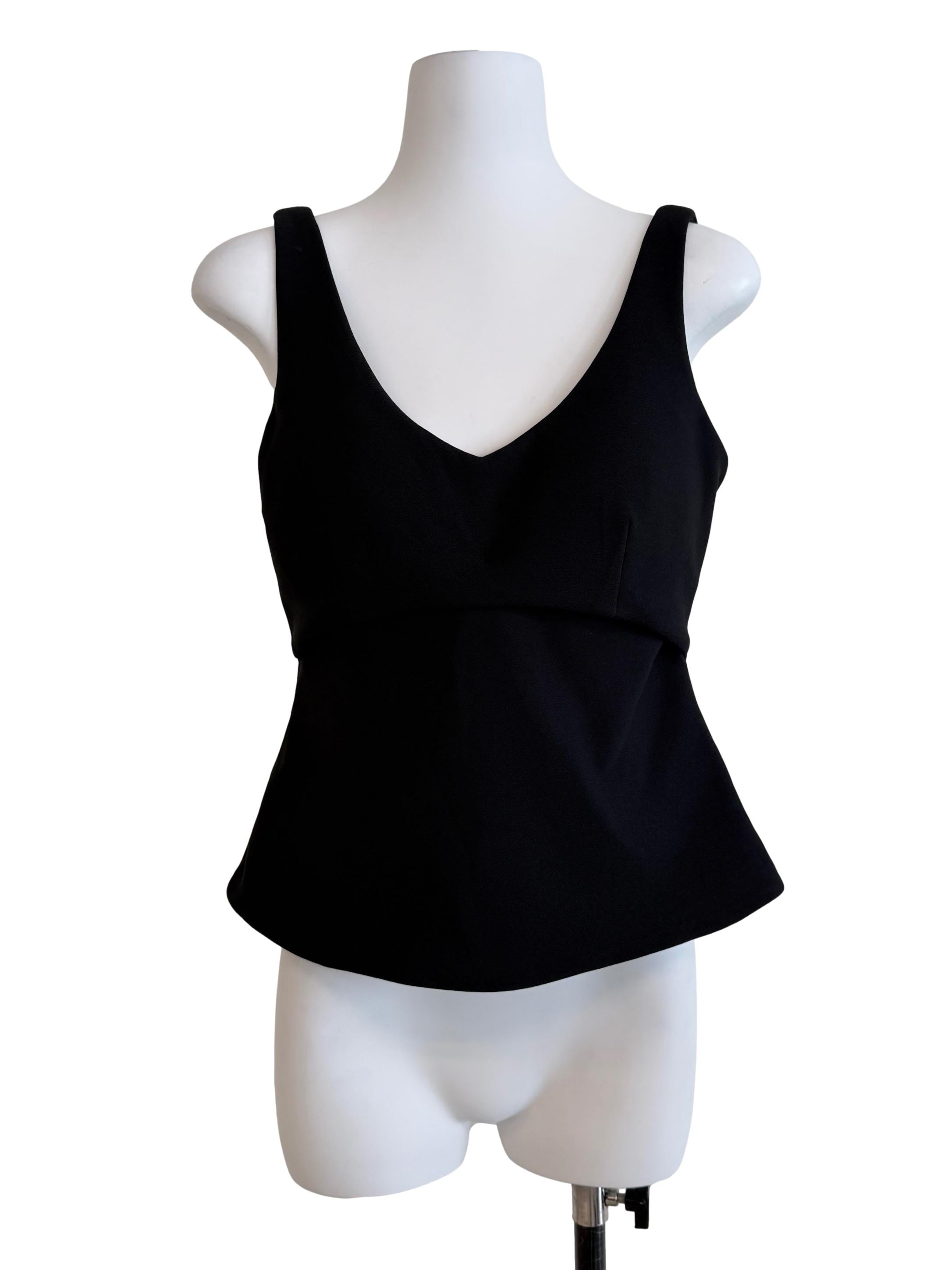 Black Padded Sleeveless Top