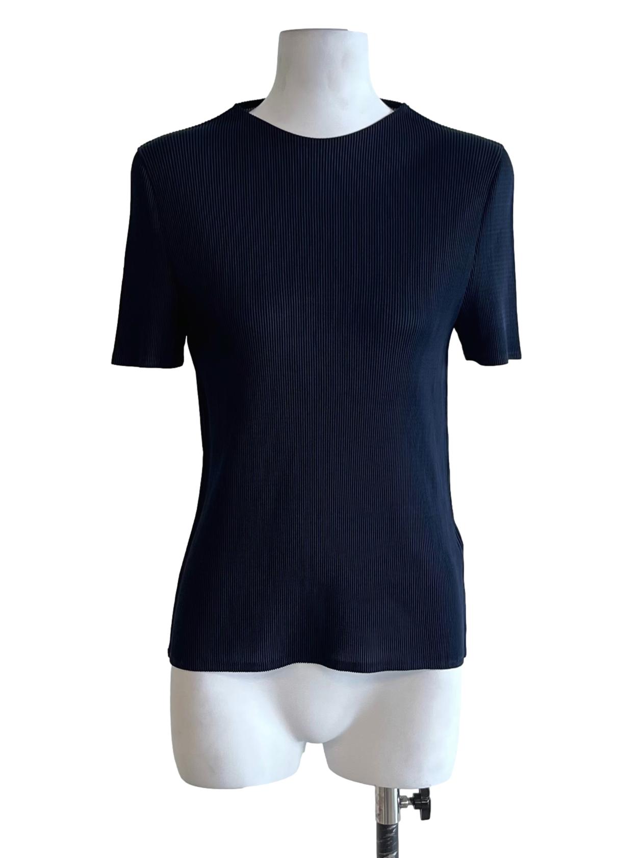 Peacock Blue Ribbed Blouse