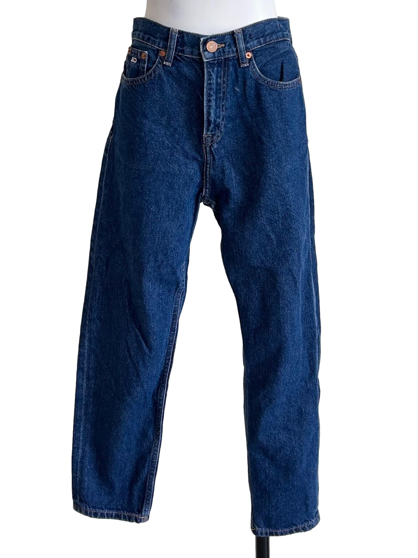 Classic Straight High-Waisted Blue Jeans