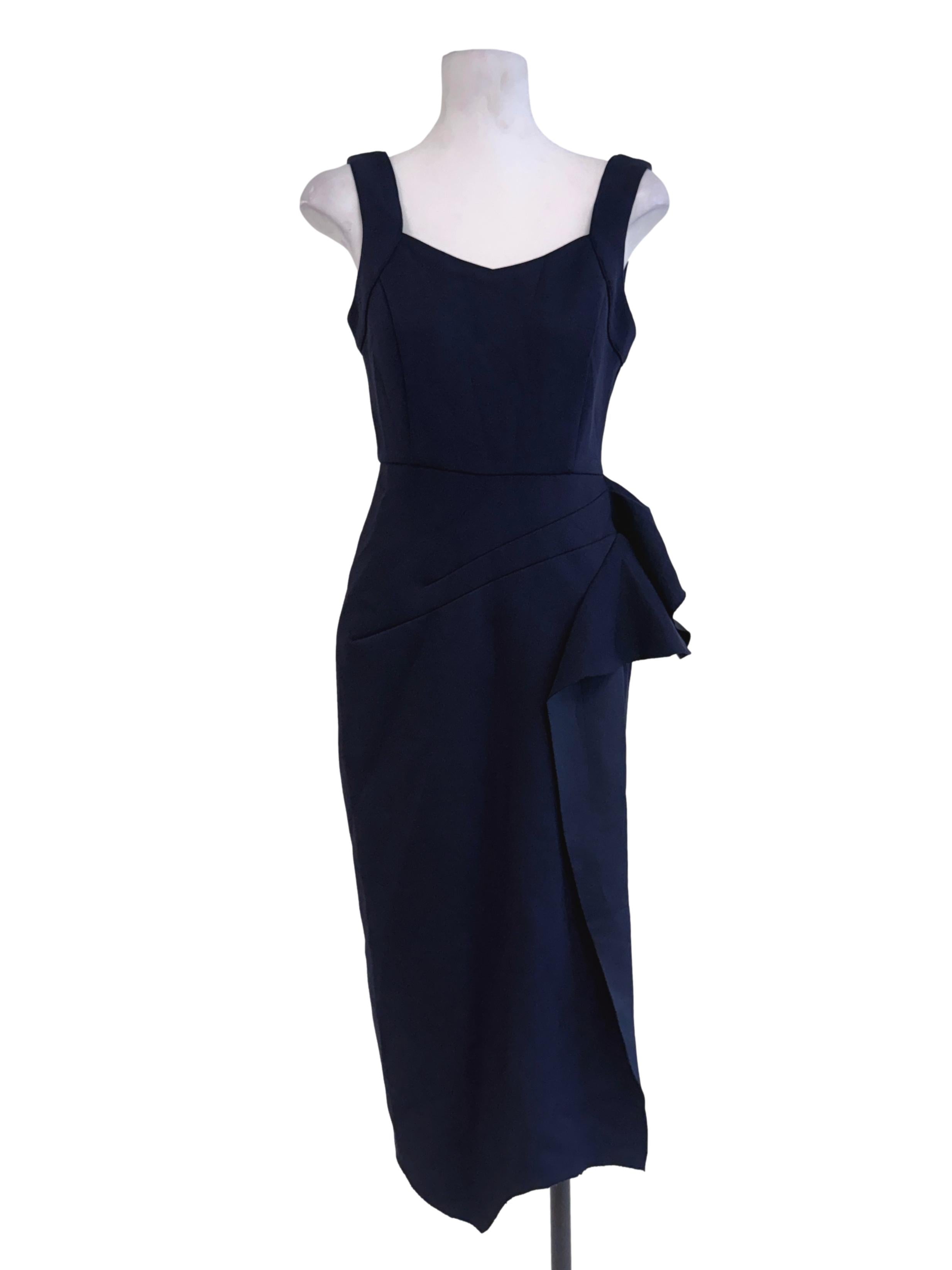 Dark Blue Slip Midi Dress