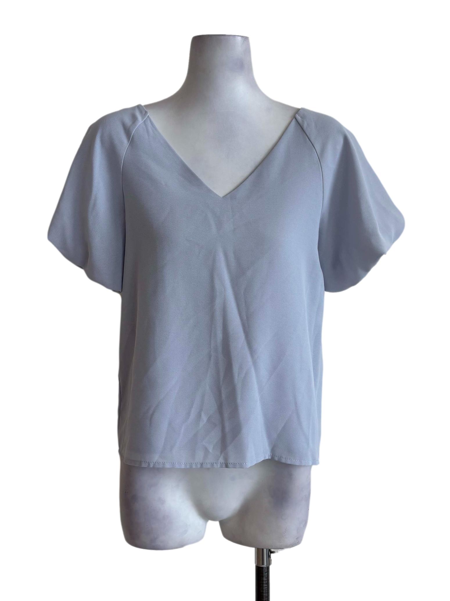 Baby Blue Flowy Top