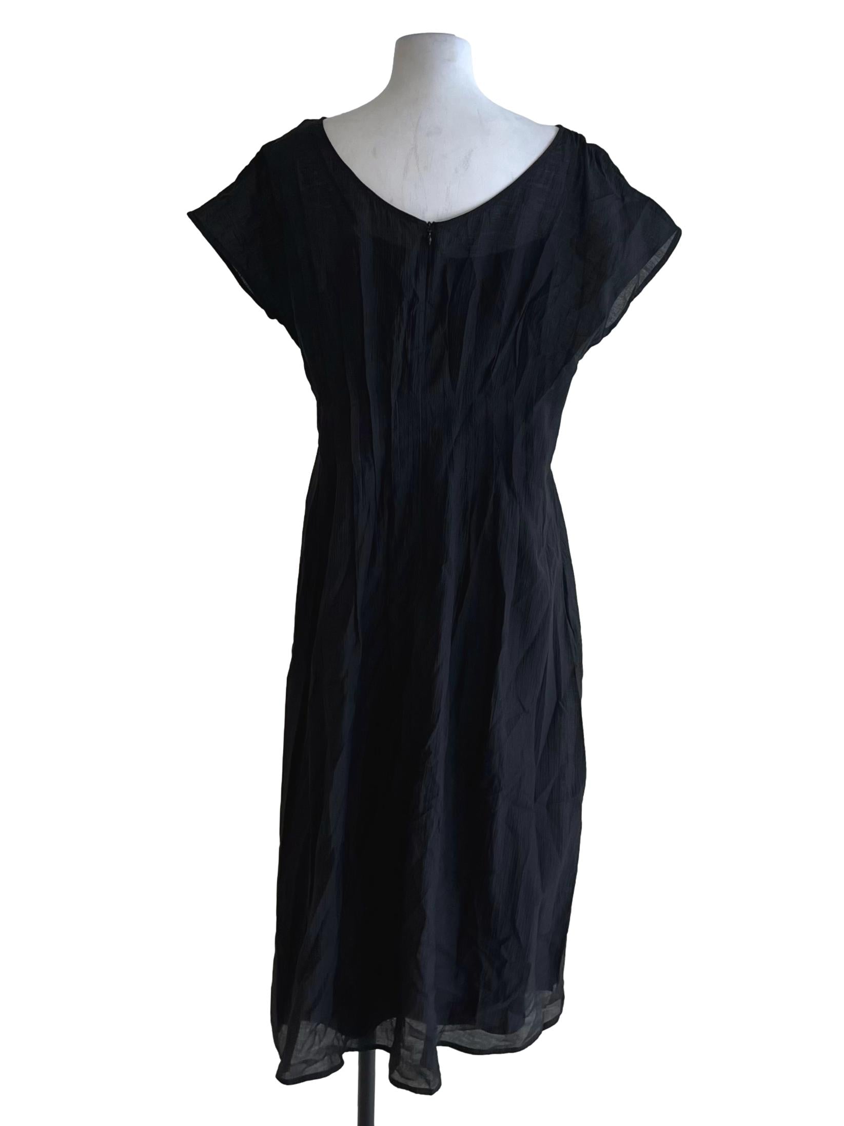 Black Jewel Neckline Sheath Dress