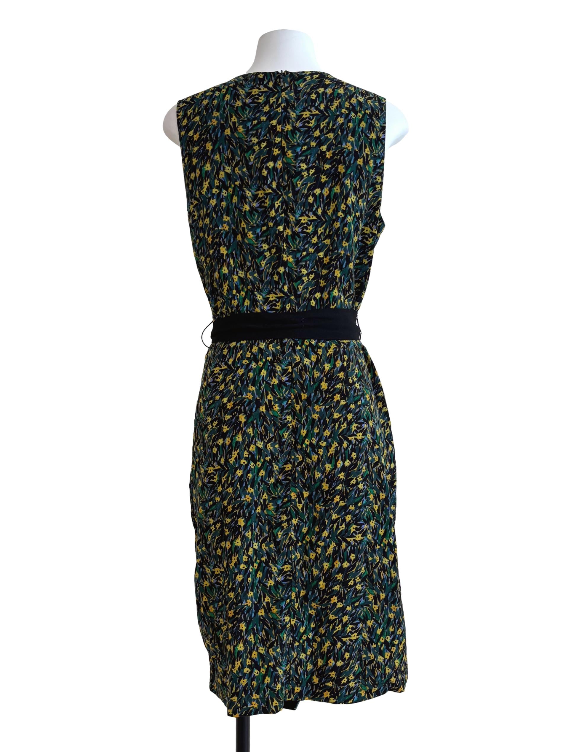 Emerald Green Floral Pencil Dress