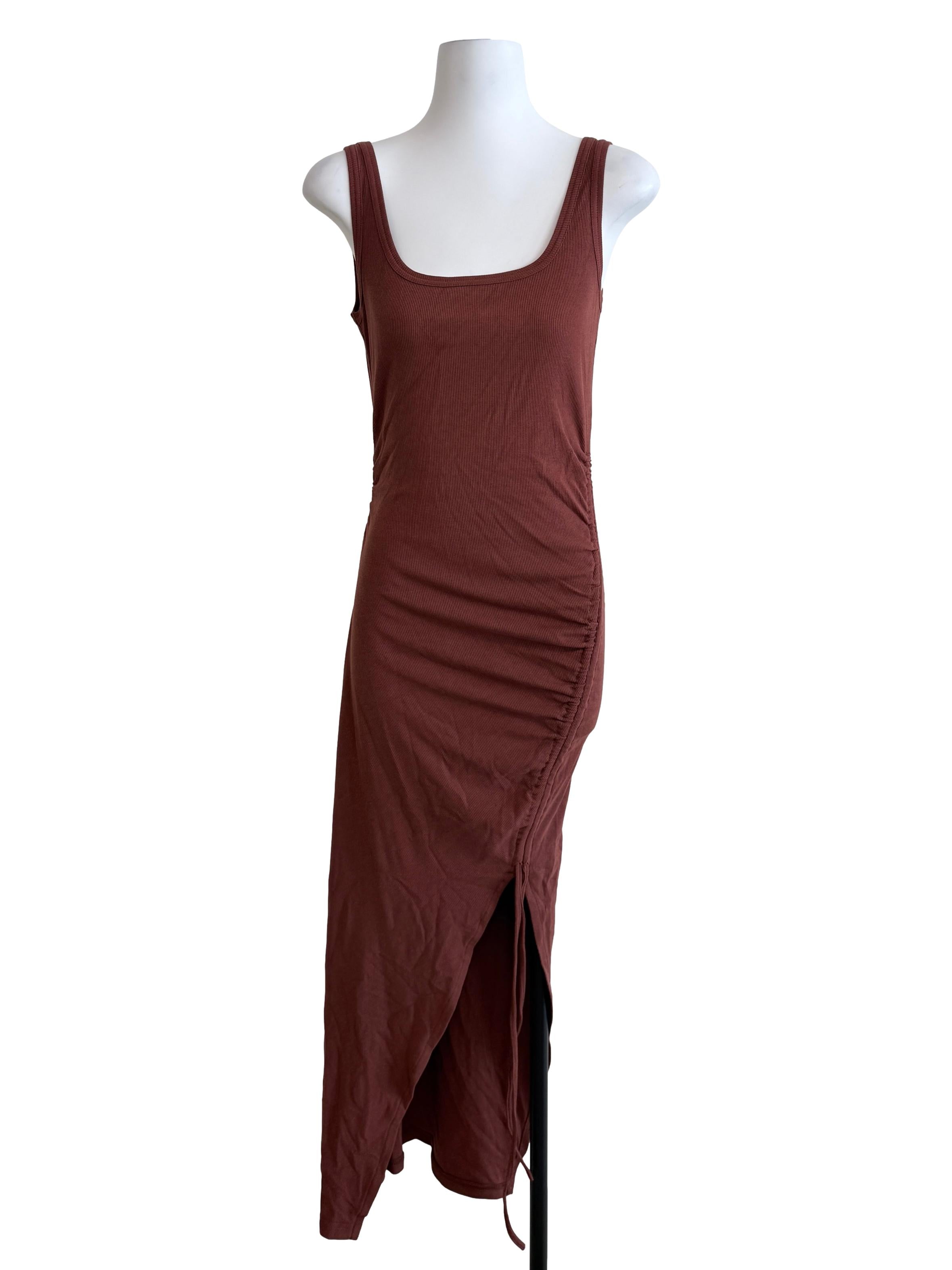 Apple Red Side Tie Bodycon Dress