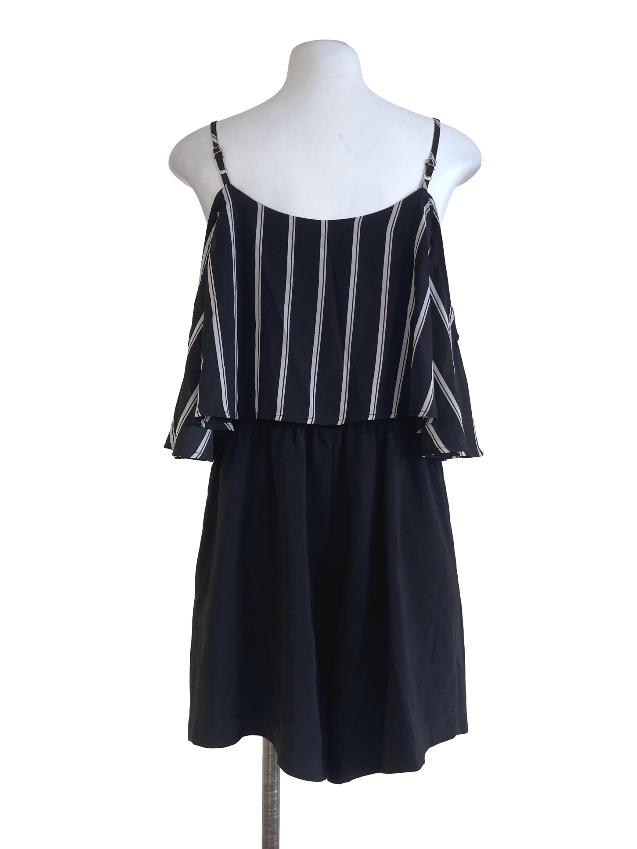 Black Half Sleeves Romper