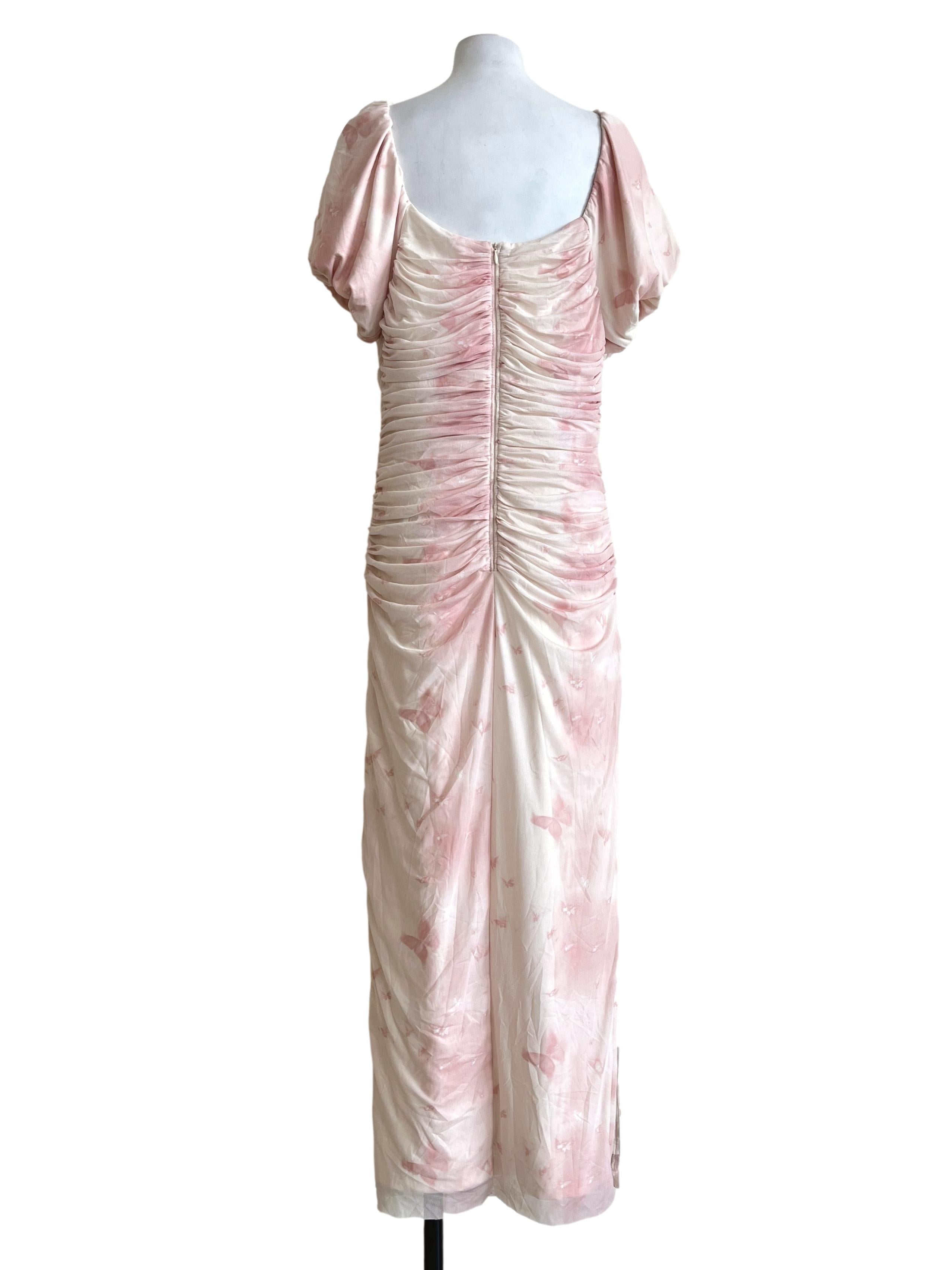 Lemonade Pink Sweetheart Puff Sleeve Bodycon Dress
