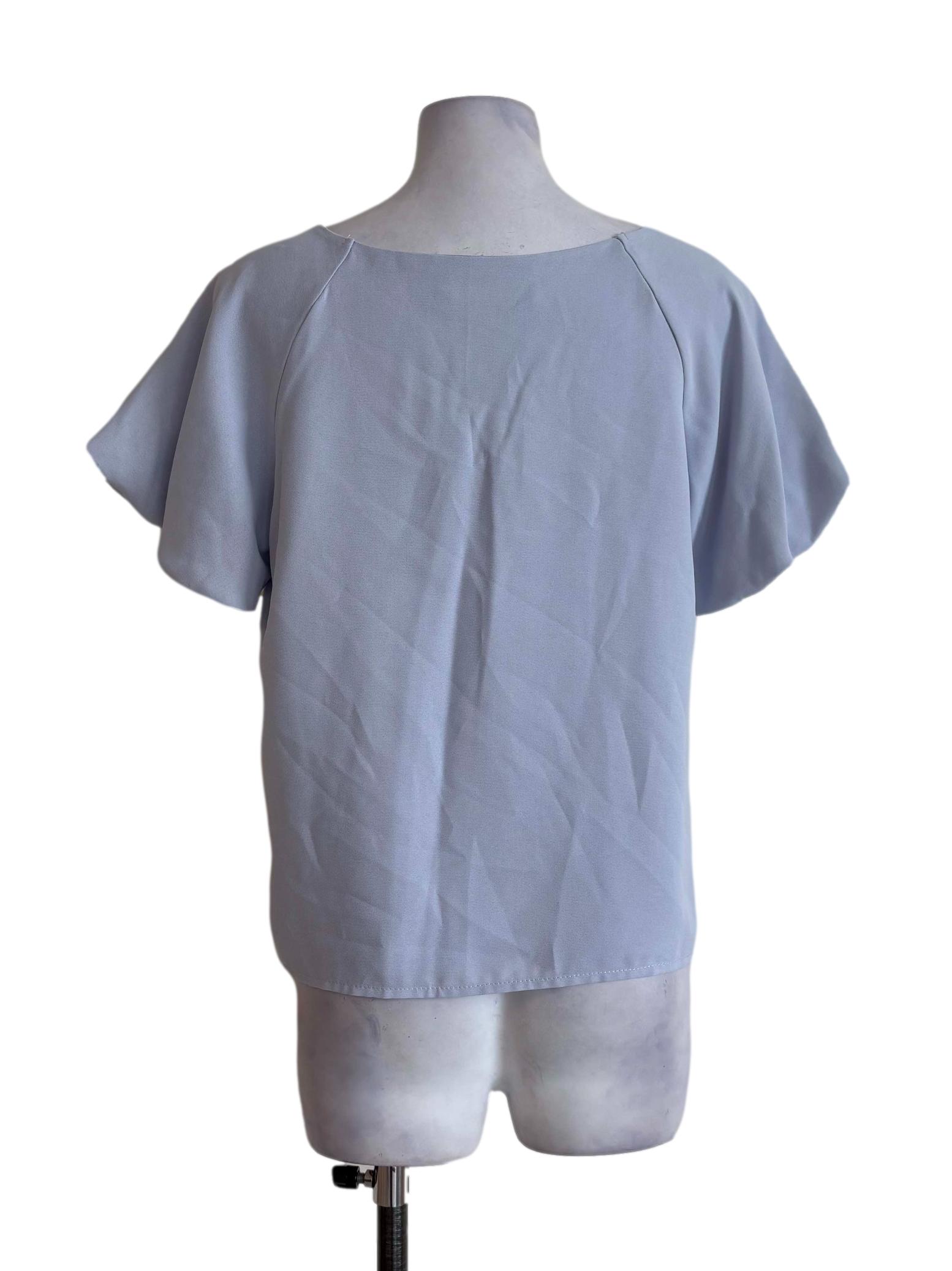 Baby Blue Flowy Top