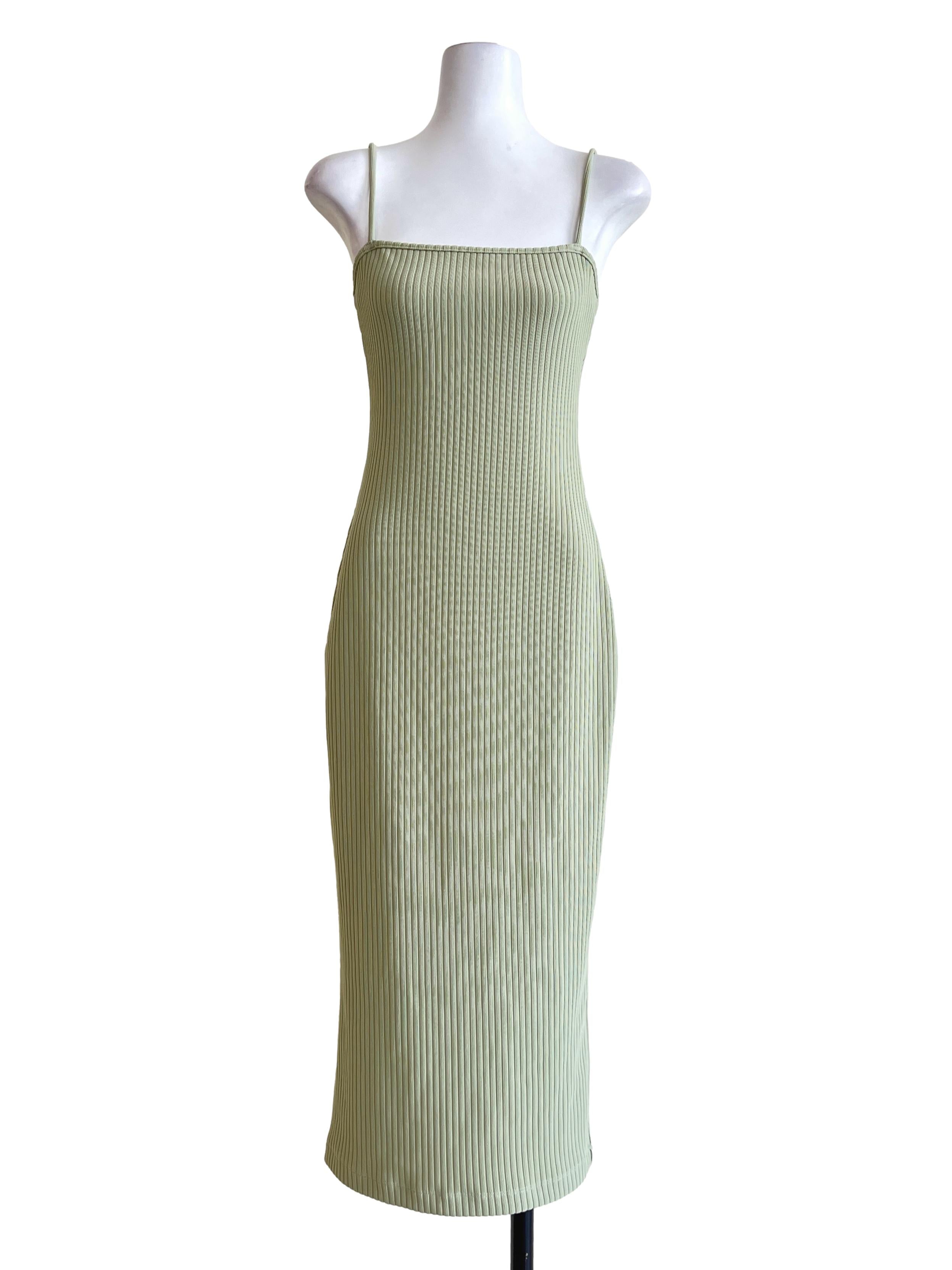 Pistachio Green Spaghetti Bodycon Dress LB