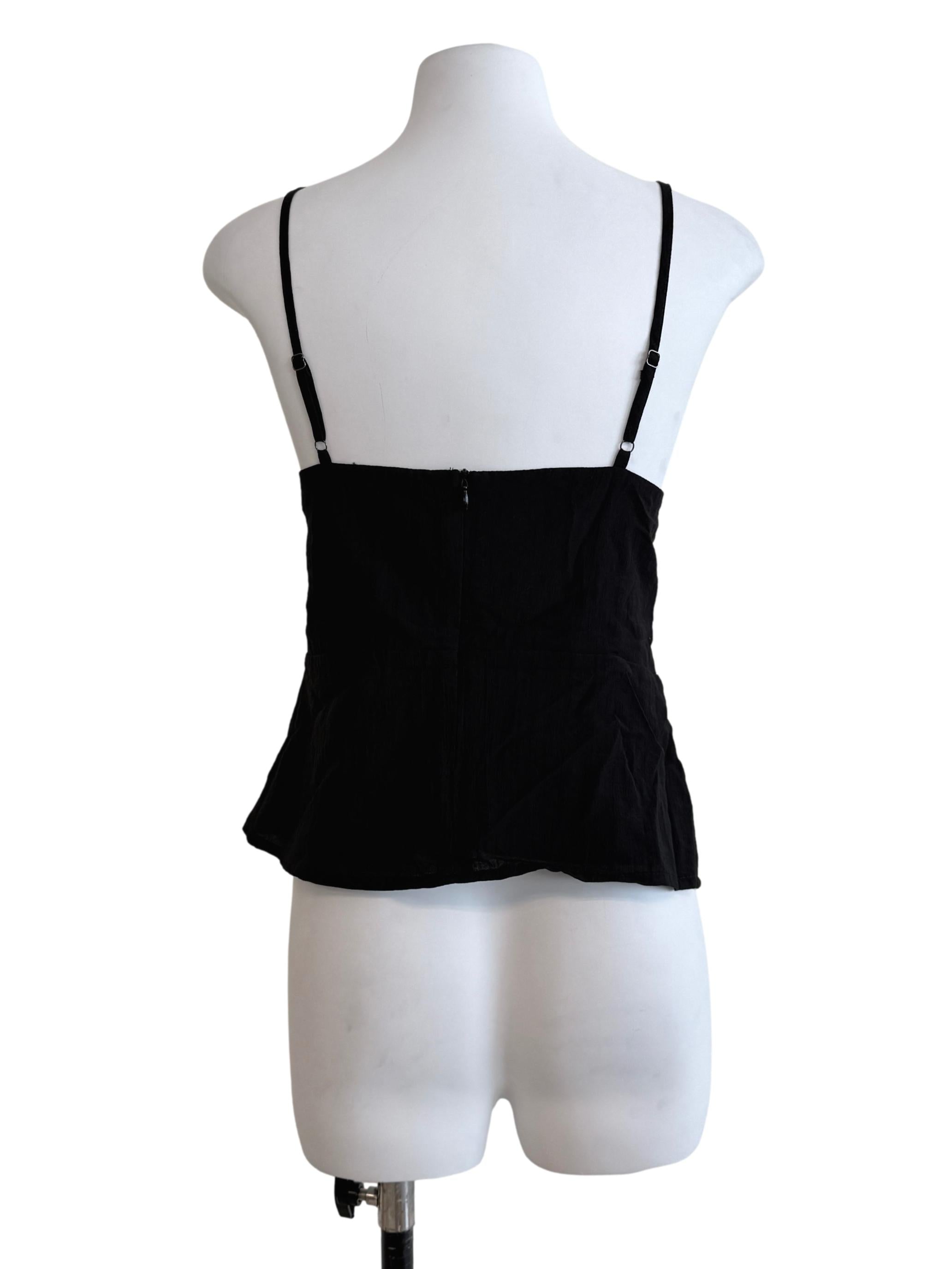 Black Spaghetti Strap Sleeveless Top
