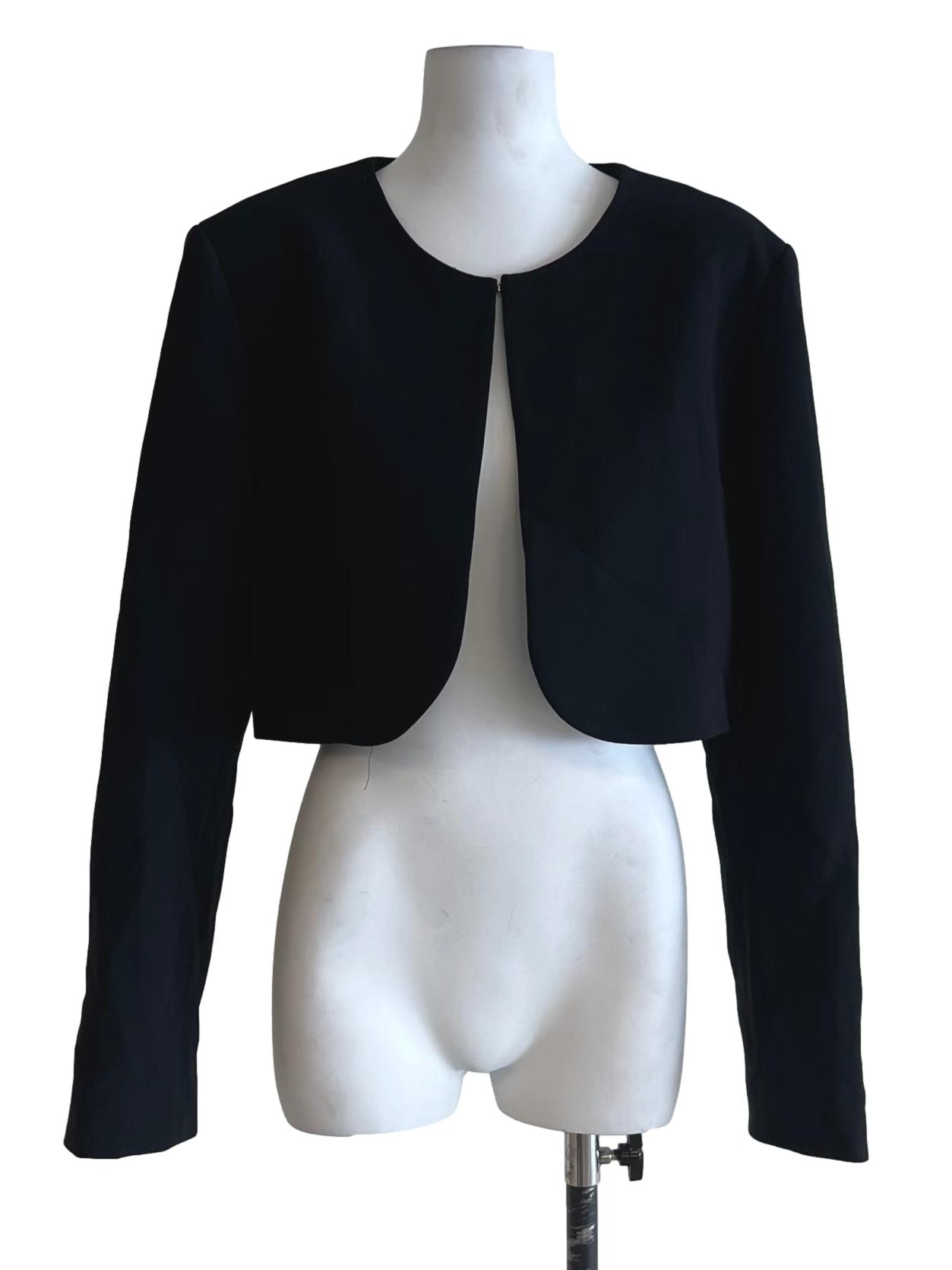 Black Jewel Neckline Jacket