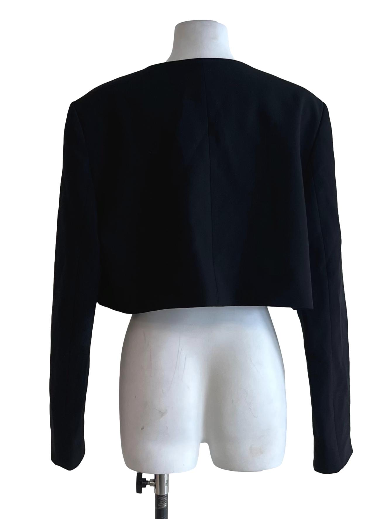 Black Jewel Neckline Jacket