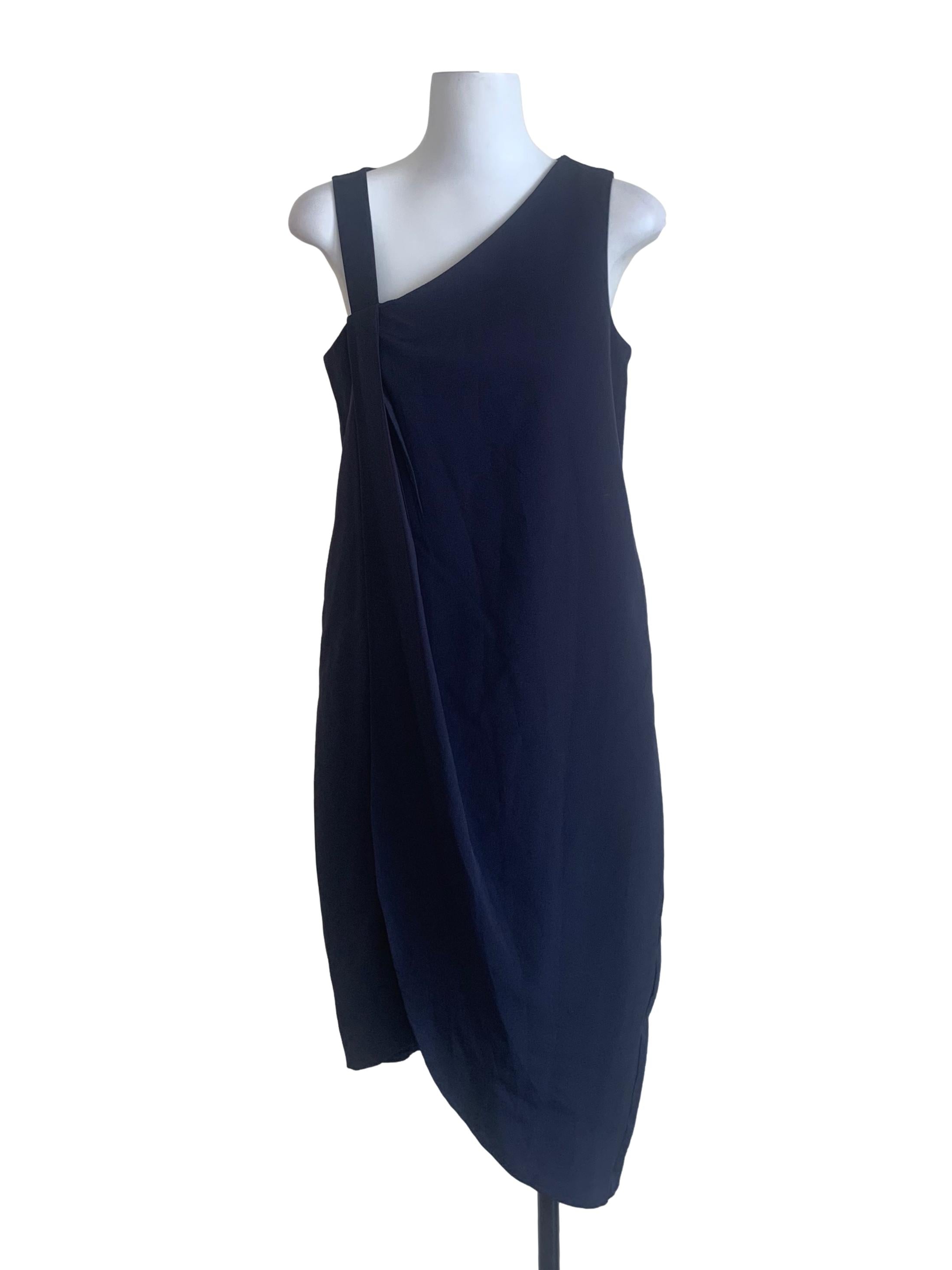 Berry Blue Asymmetrical Shift Dress