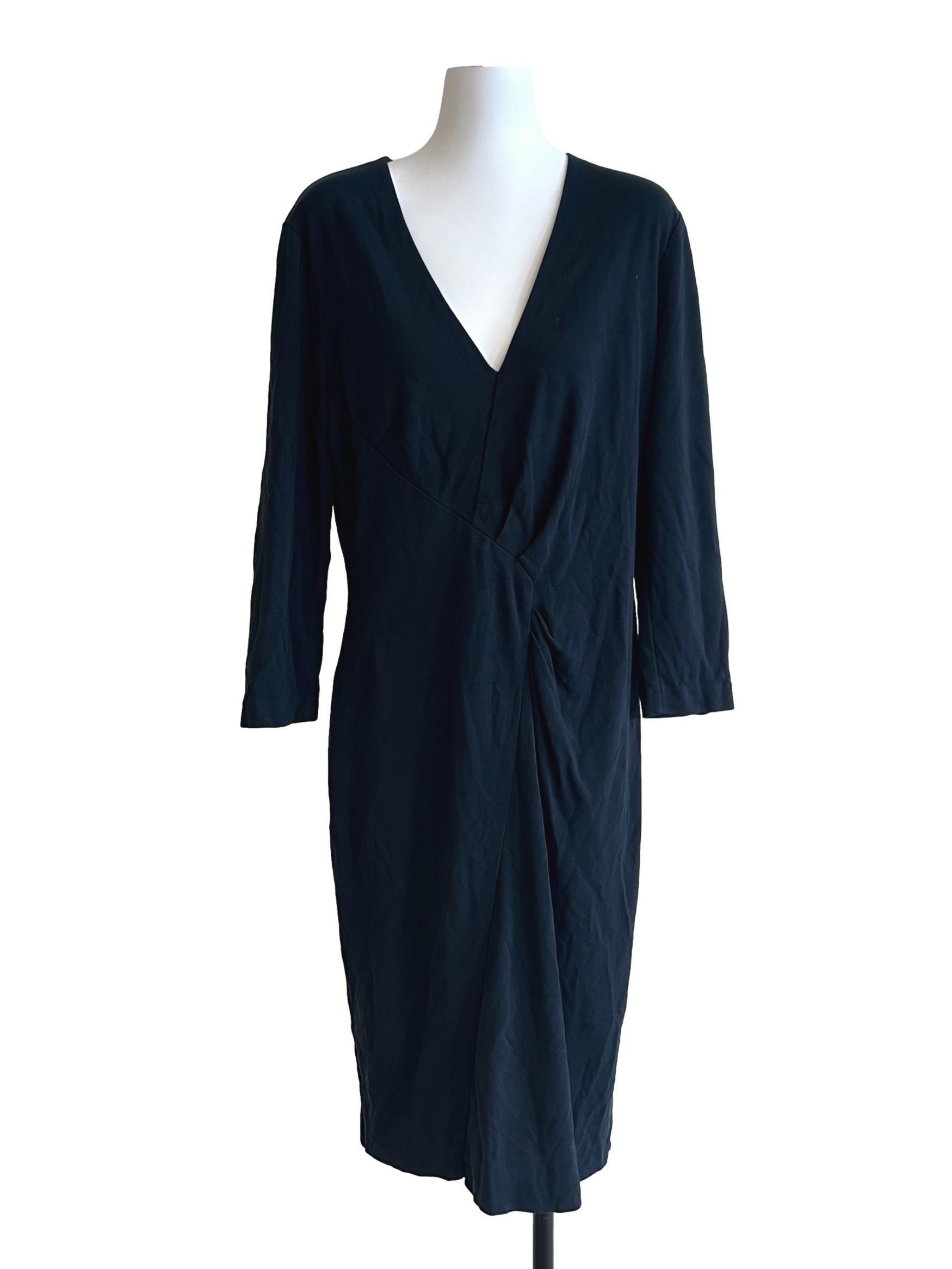 Oxford Blue V-Neckline Dress
