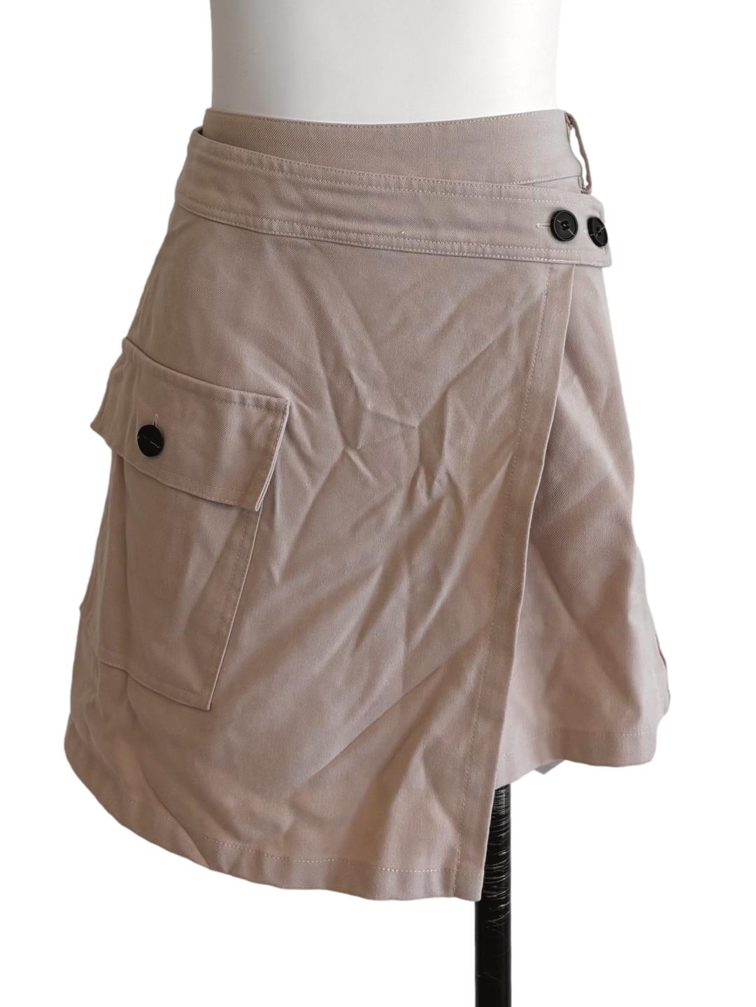 Bone Beige Cargo Skorts