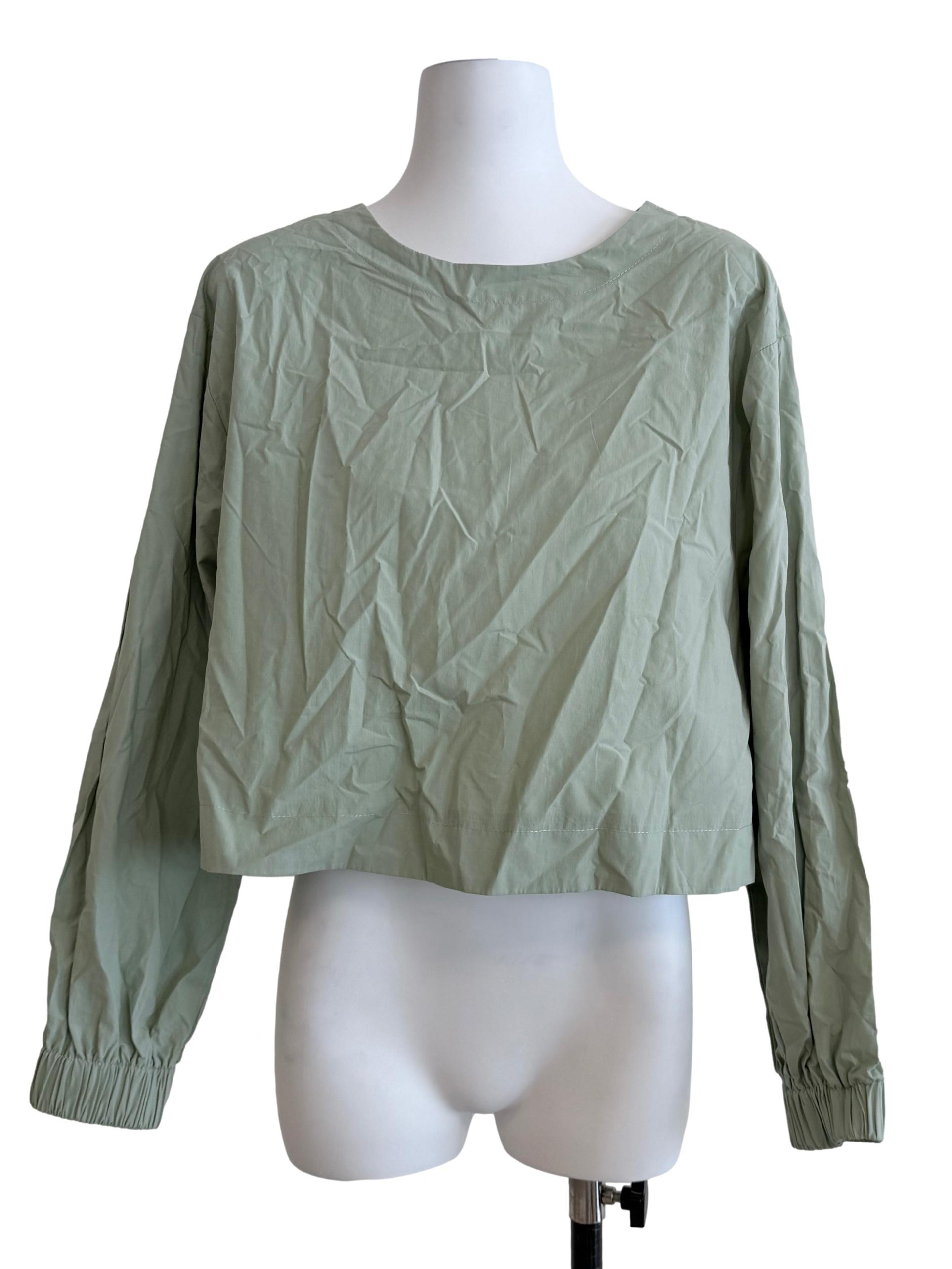 Olive Green Round Neck Top