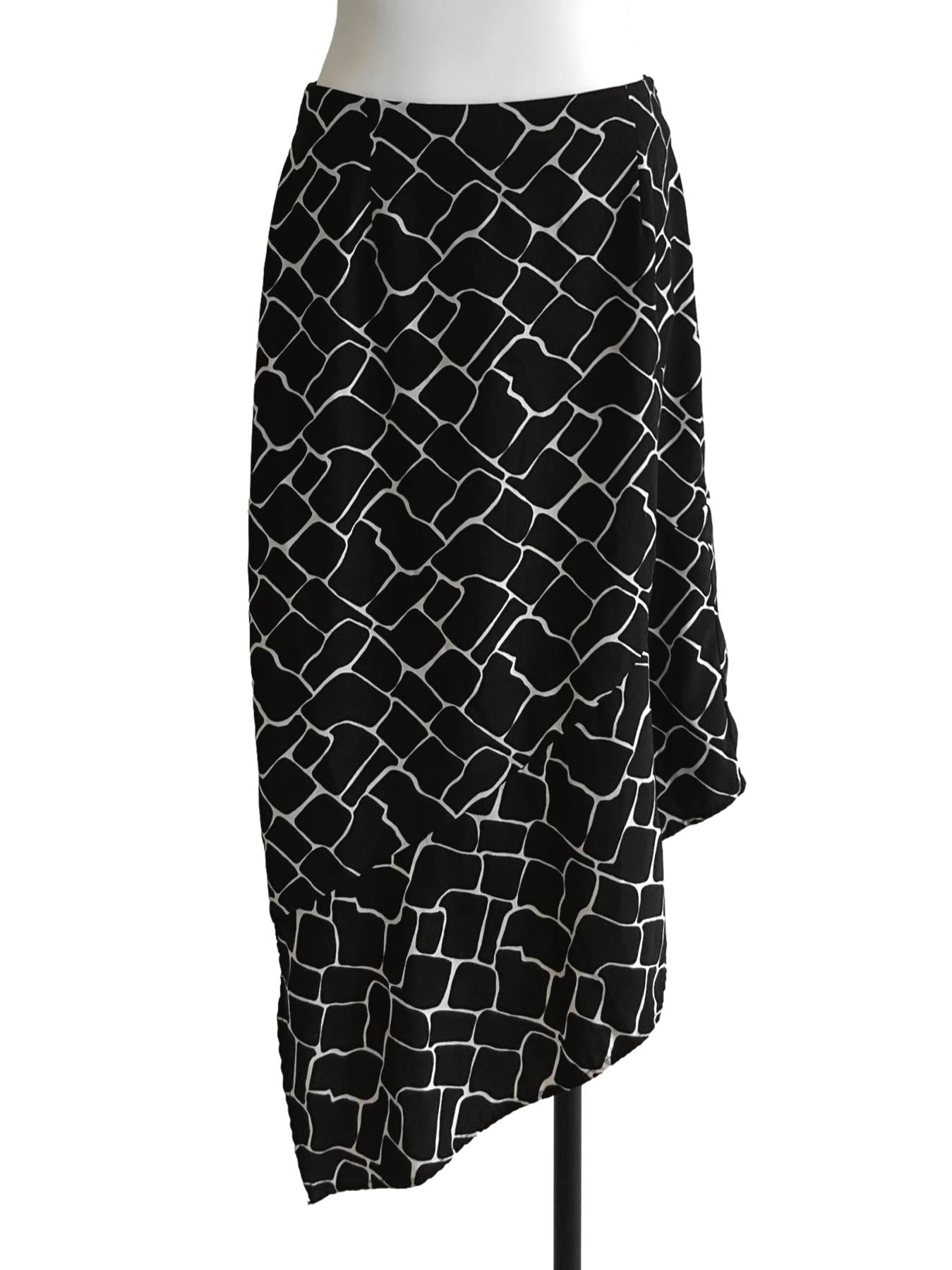 Black And White Peplum Skirts