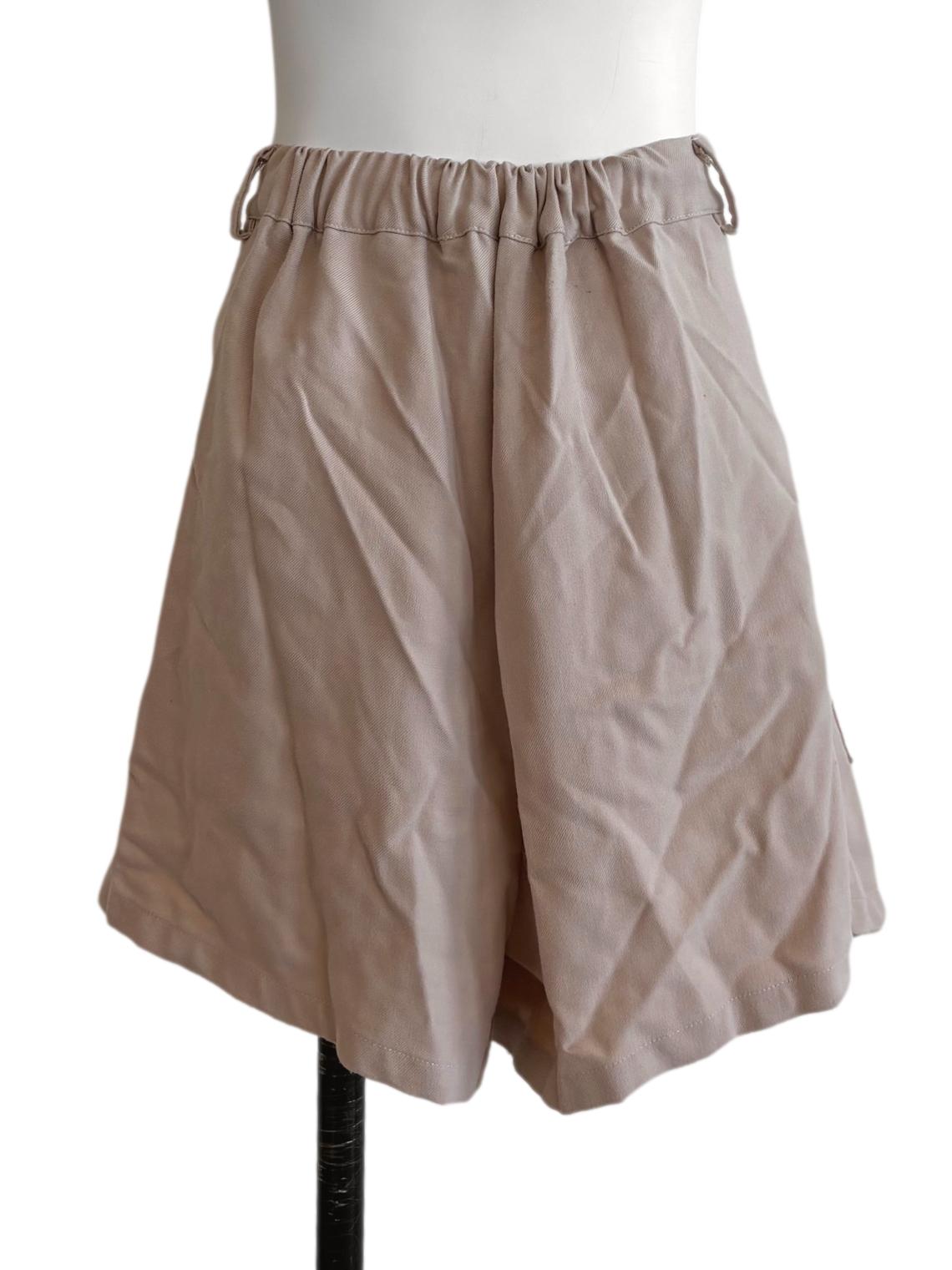 Bone Beige Cargo Skorts