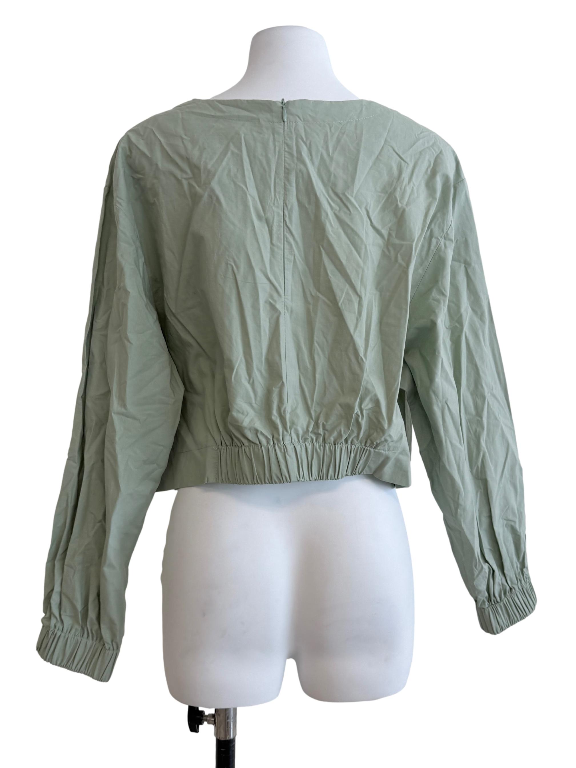 Olive Green Round Neck Top