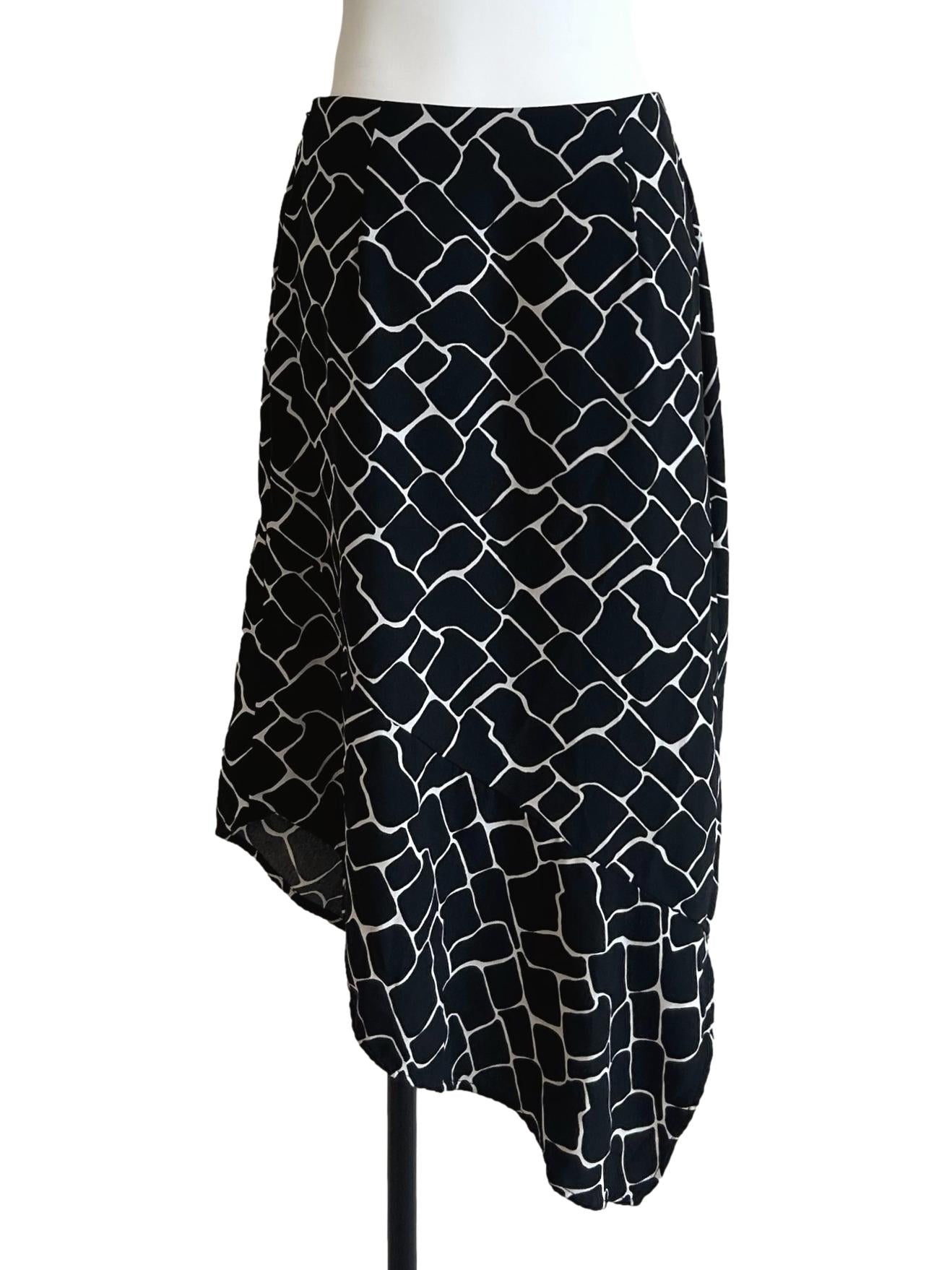 Black And White Peplum Skirts