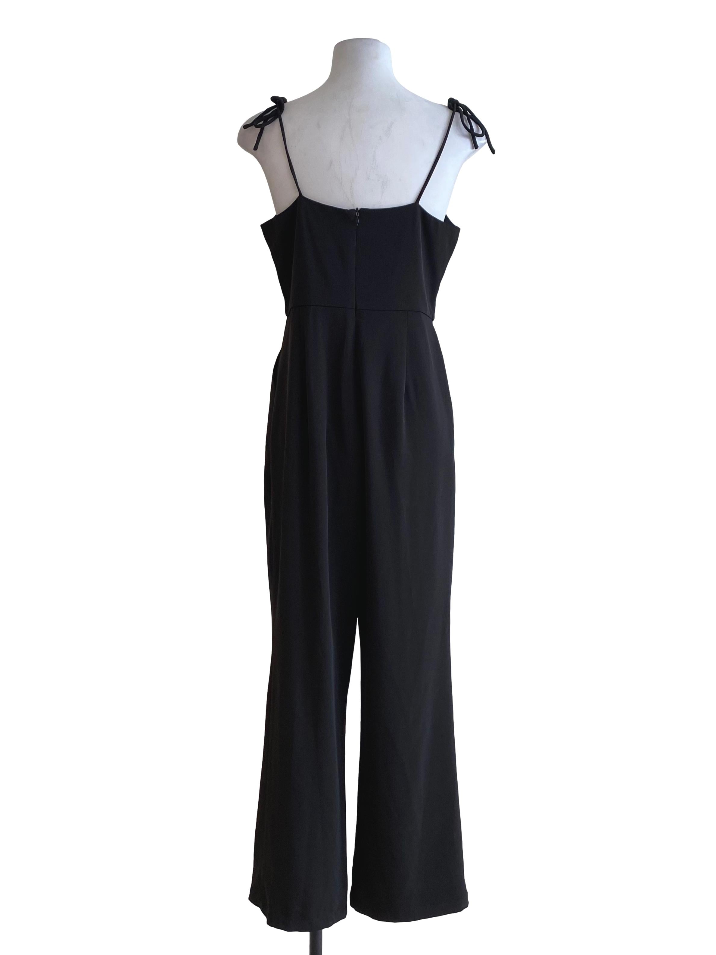 Jade Black V-Neck Sleeveless Jumpsuit