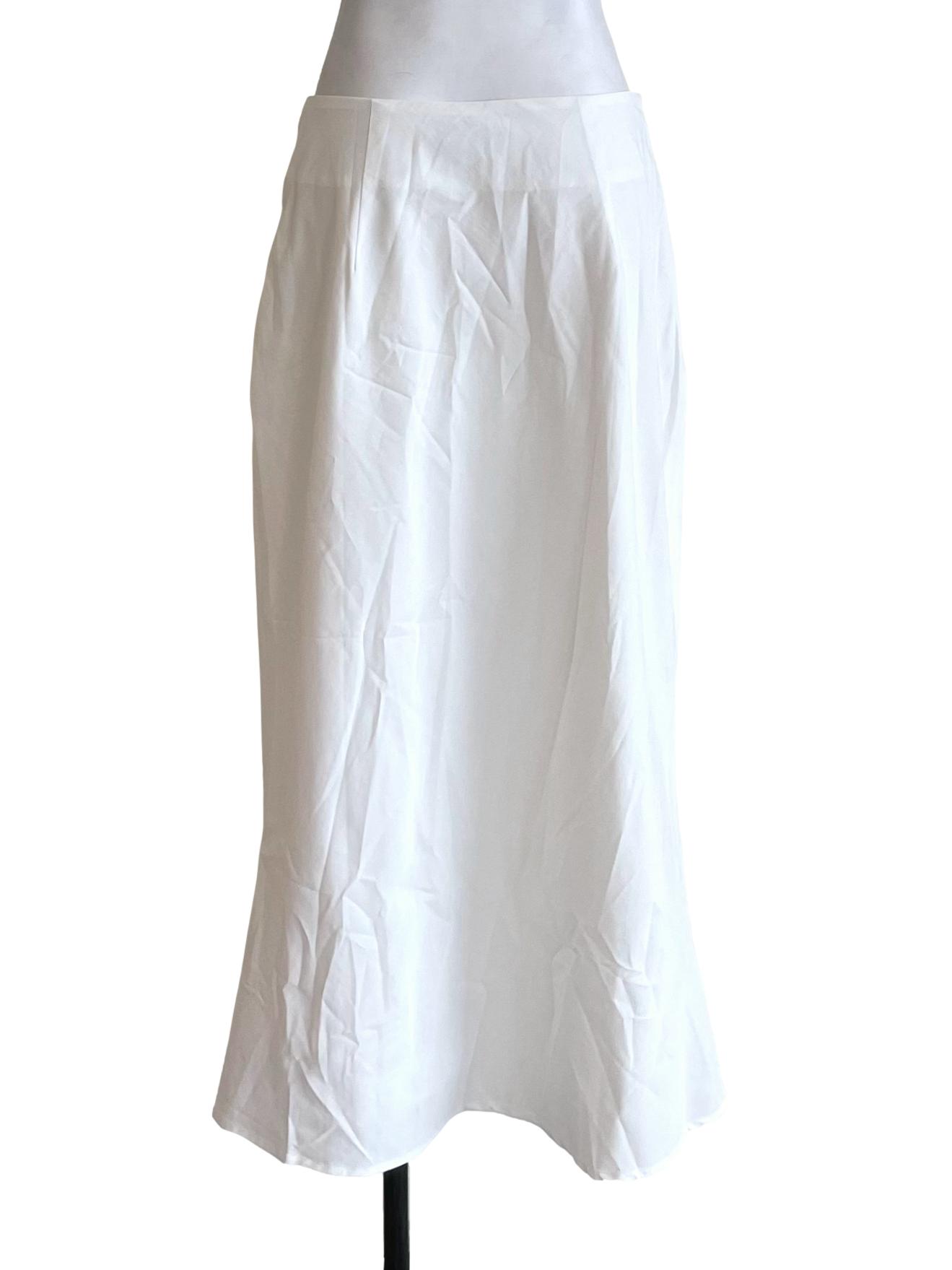 White Draped Tube Skirt