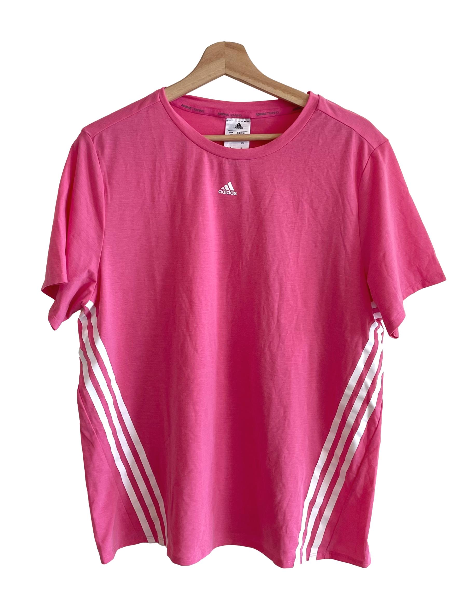 Pink Three Stripes Training Tee