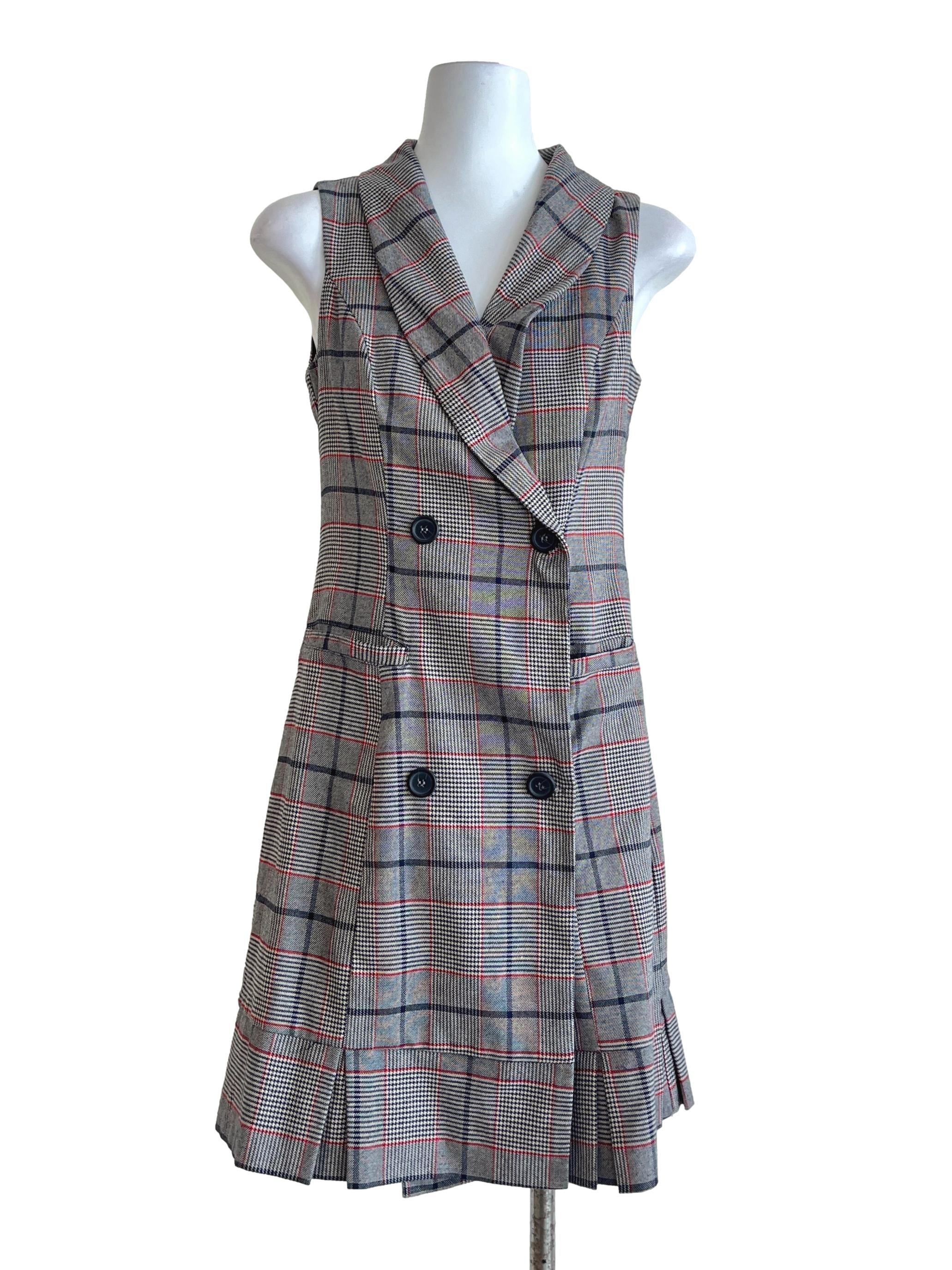 Fossil Grey Shirt Sleeveless Dress