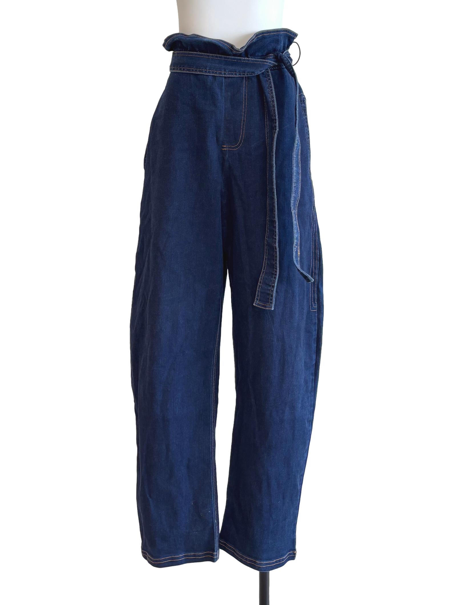 Blue Denim Barrel Jeans