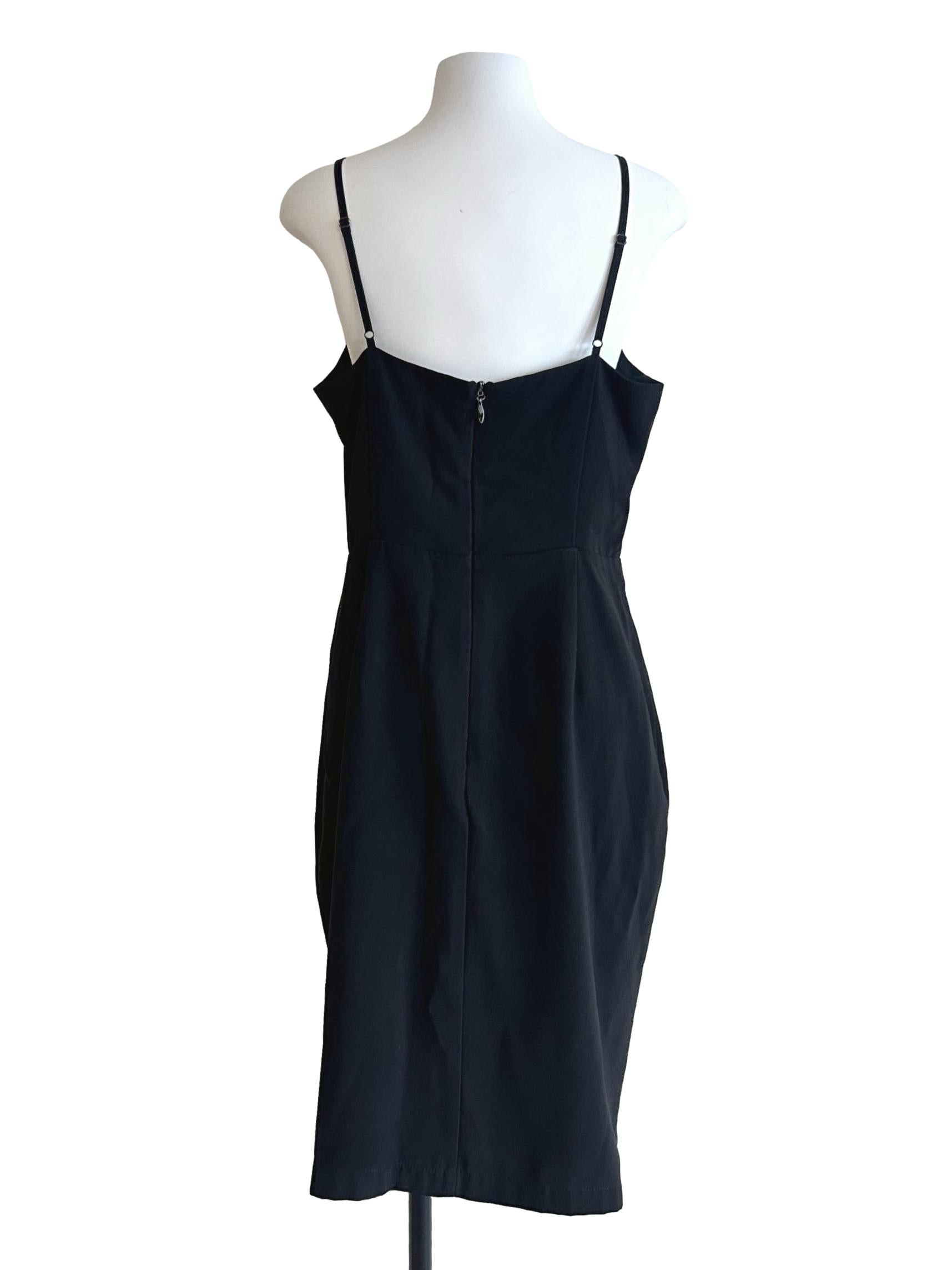 Soft Black Slip Dress
