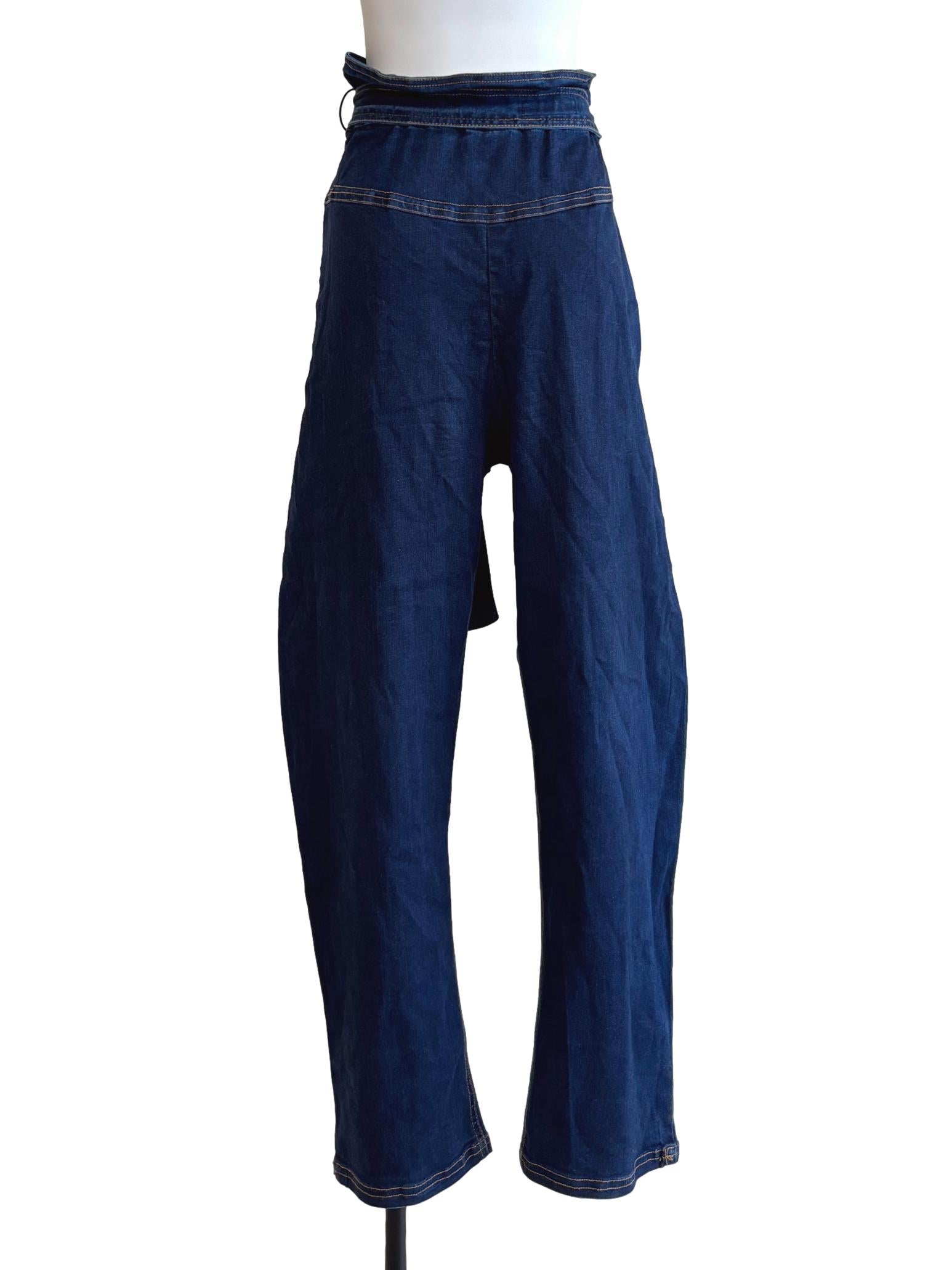 Blue Denim Barrel Jeans
