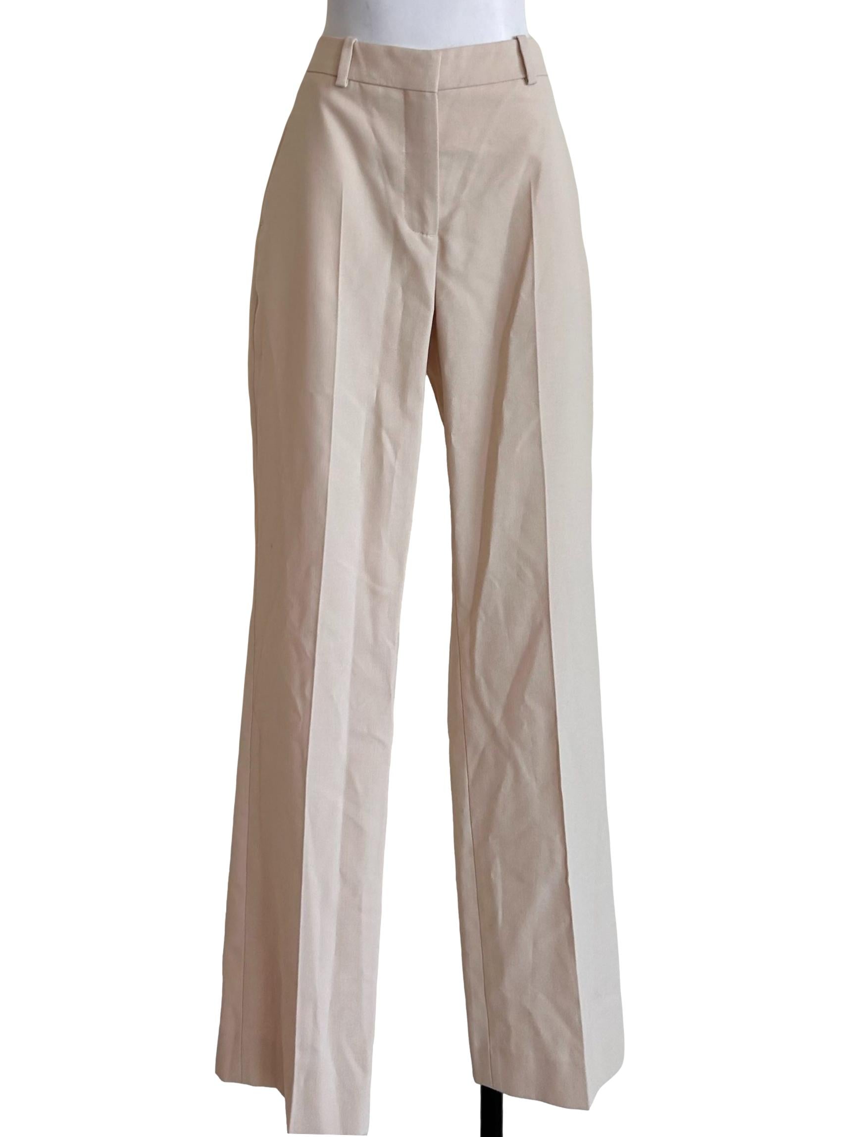 Tailored Beige High-Waisted Trousers